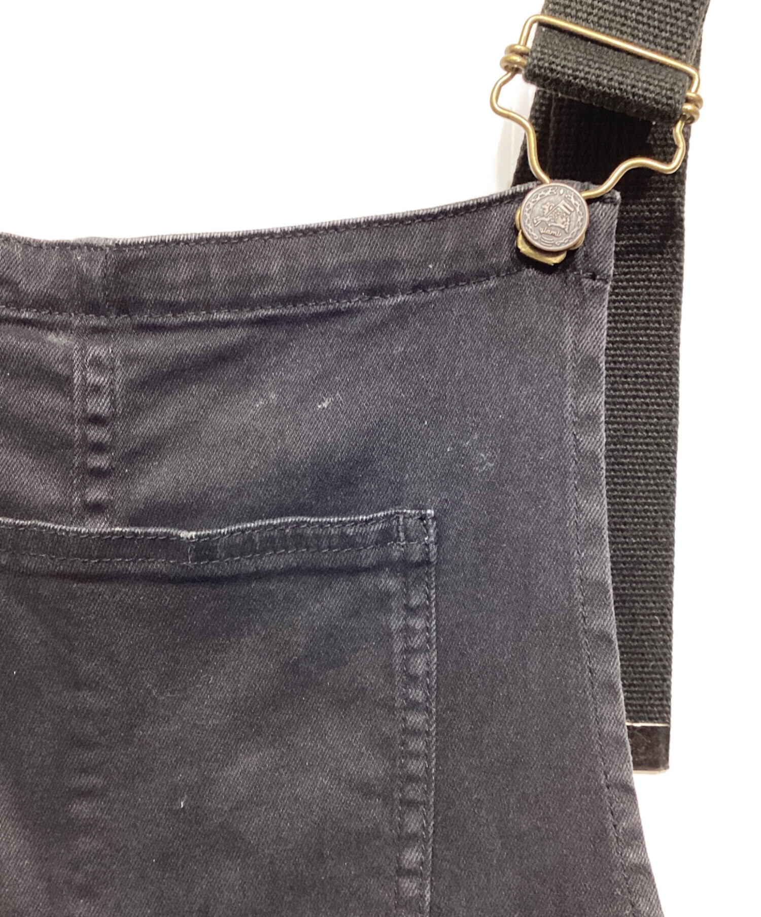 glamb Nick rib overall 定価2万9150円 中古・古着通販】glamb (グラム) Nick rib overall ブラック サイズ:2