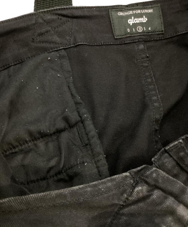 中古・古着通販】glamb (グラム) Nick rib overall ブラック サイズ:2