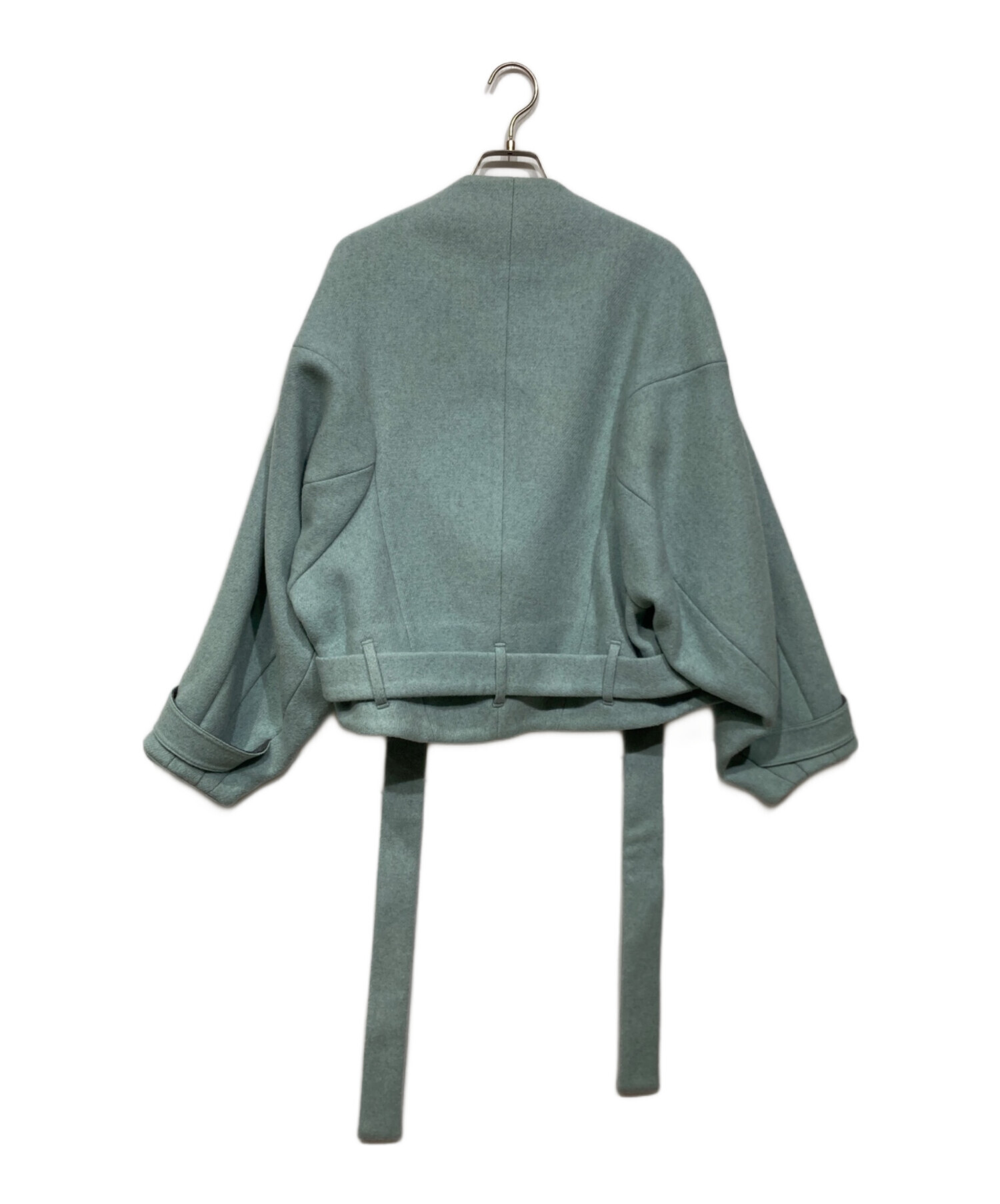 ENFOLD（エンフォルド）TOPメルトンリバー クロップドジャケットネイビー ENFOLD（エンフォルド）TOPメルトンリバー クロップドジャケットネイビー