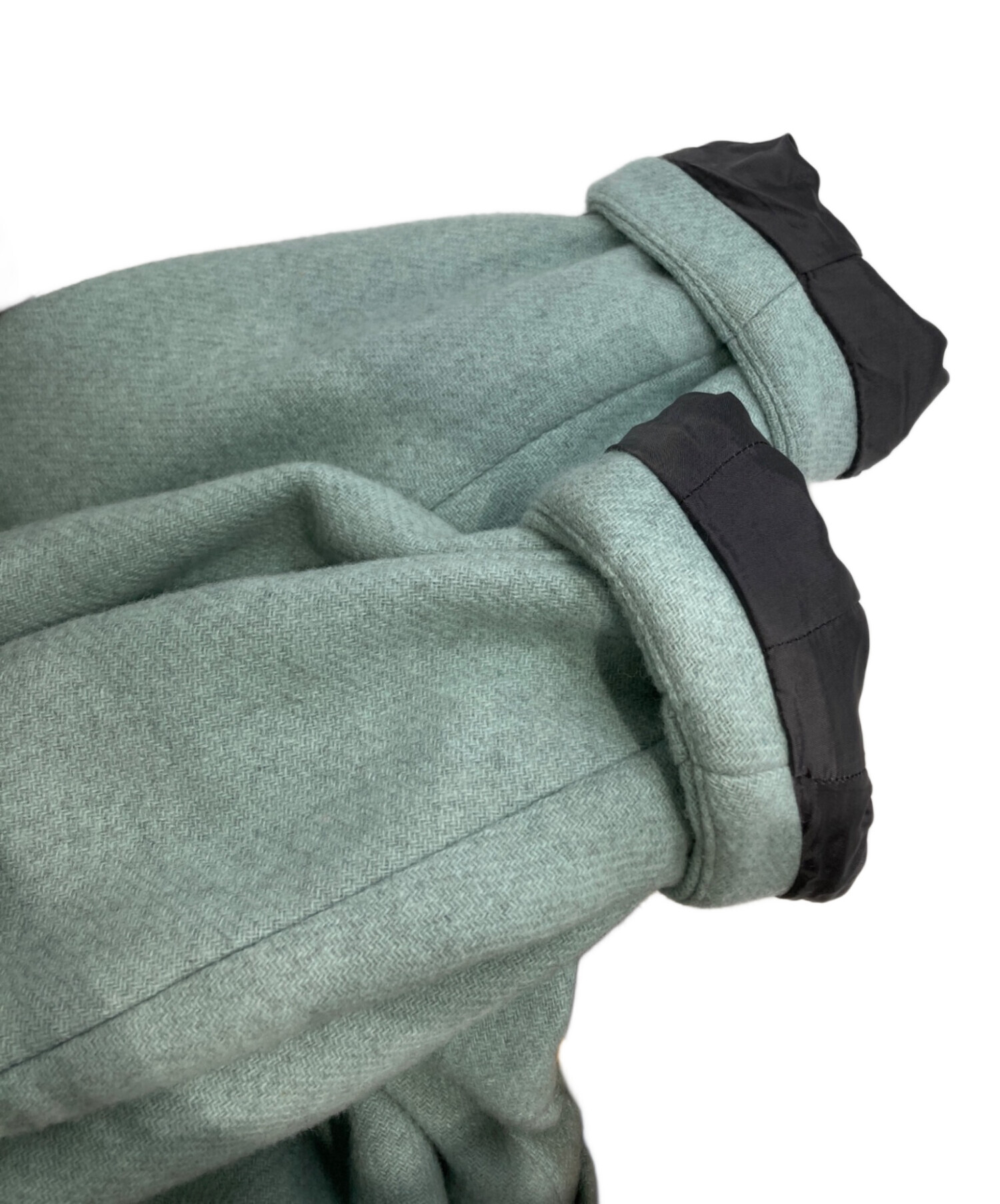 ENFOLD TOPメルトンリバー クロップドジャケット　ライトグリーン　コート ENFOLD TOPメルトンリバー クロップドジャケット ライトグリーン