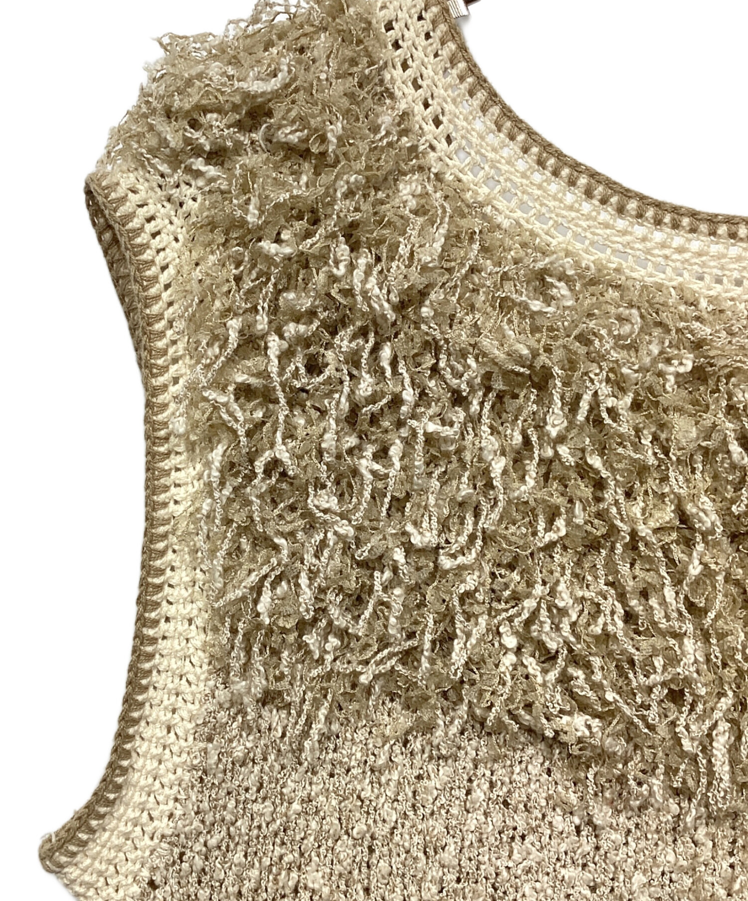 中古・古着通販】LEINWANDE (ラインヴァンド) Tweed Fringe Top