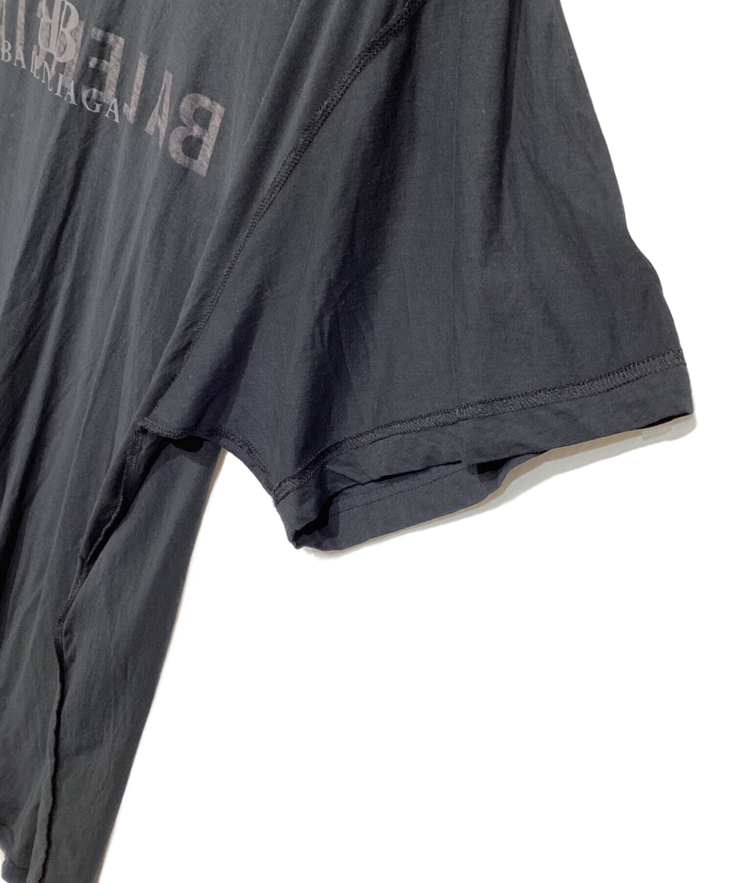 【姫路東店】 中古 BALENCIAGA | バレンシアガ 半袖Ｔシャツ インサイドアウトロゴ 720198 TNVR5 国内正規品 ブラック サイズ：L 【135】 BALENCIAGA - バレンシアガ BALENCIAGA インサイドアウト 半袖Tシャツ