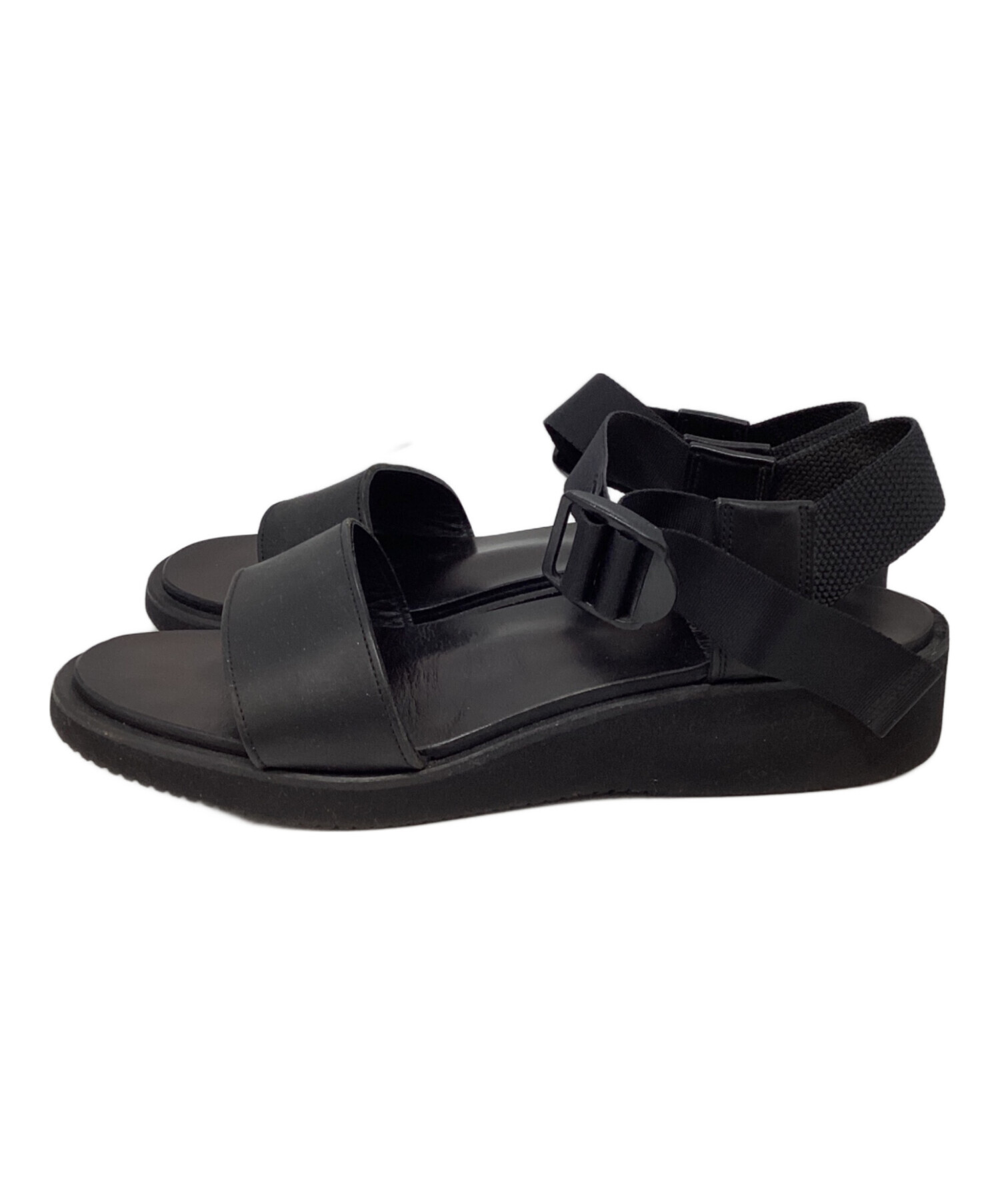 中古・古着通販】FOOTWORKS (フットワークス) レザーサンダル ブラック