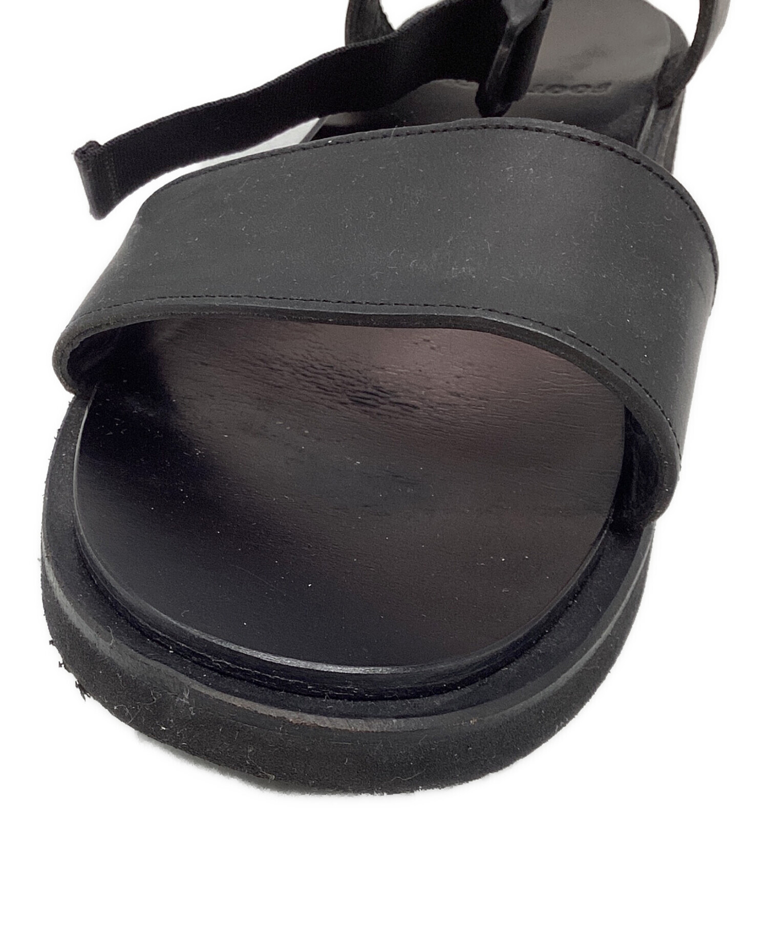 中古・古着通販】FOOTWORKS (フットワークス) レザーサンダル ブラック