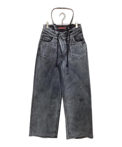 OTTOLINGER ブラック ダブルフォールド ジーンズ XS Ottolinger Black Double Fold Jeans Ottolinger