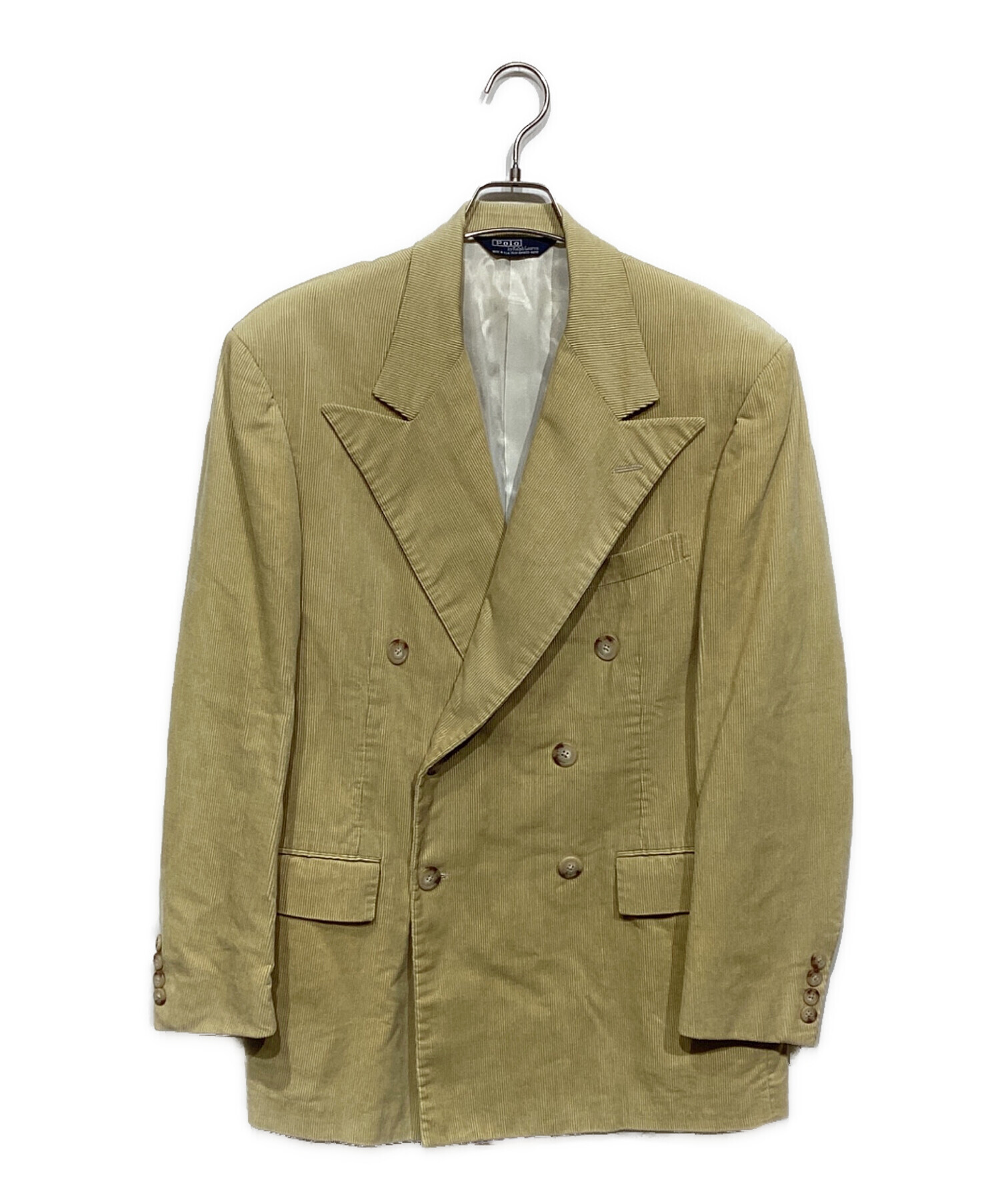 ラルフローレン　テーラードジャケット　ダブル　刻印ボタン　90s　コーデュロイ 中古・古着通販】POLO RALPH LAUREN (ポロ・ラルフローレン) 90'S