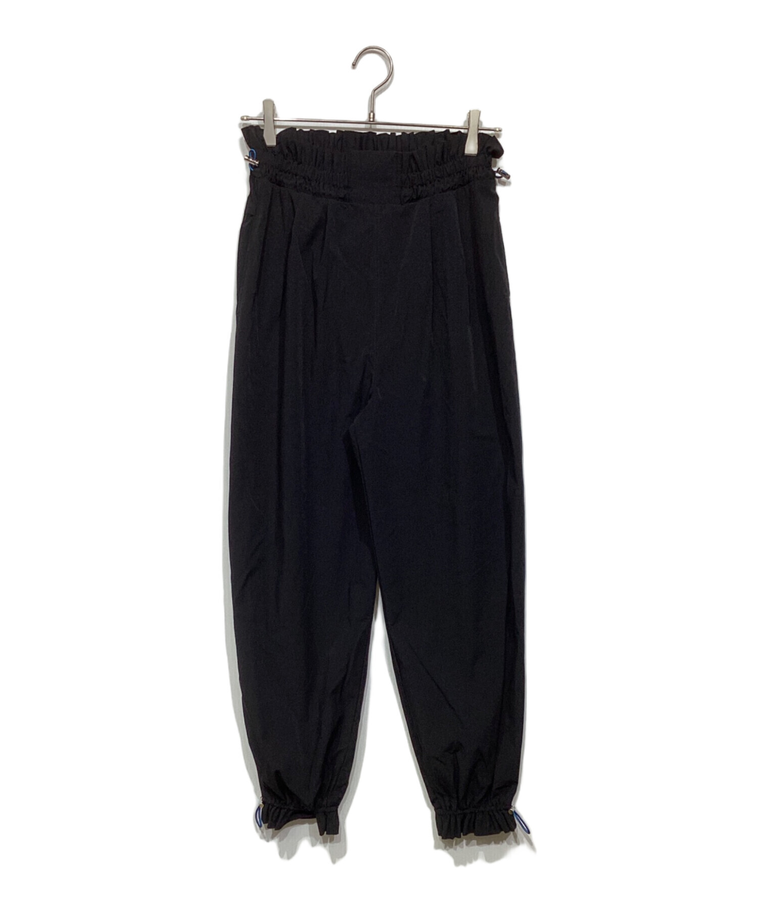 中古・古着通販】OMMO (オーエムエムオー) GATHER TAPERED PT ブラック  