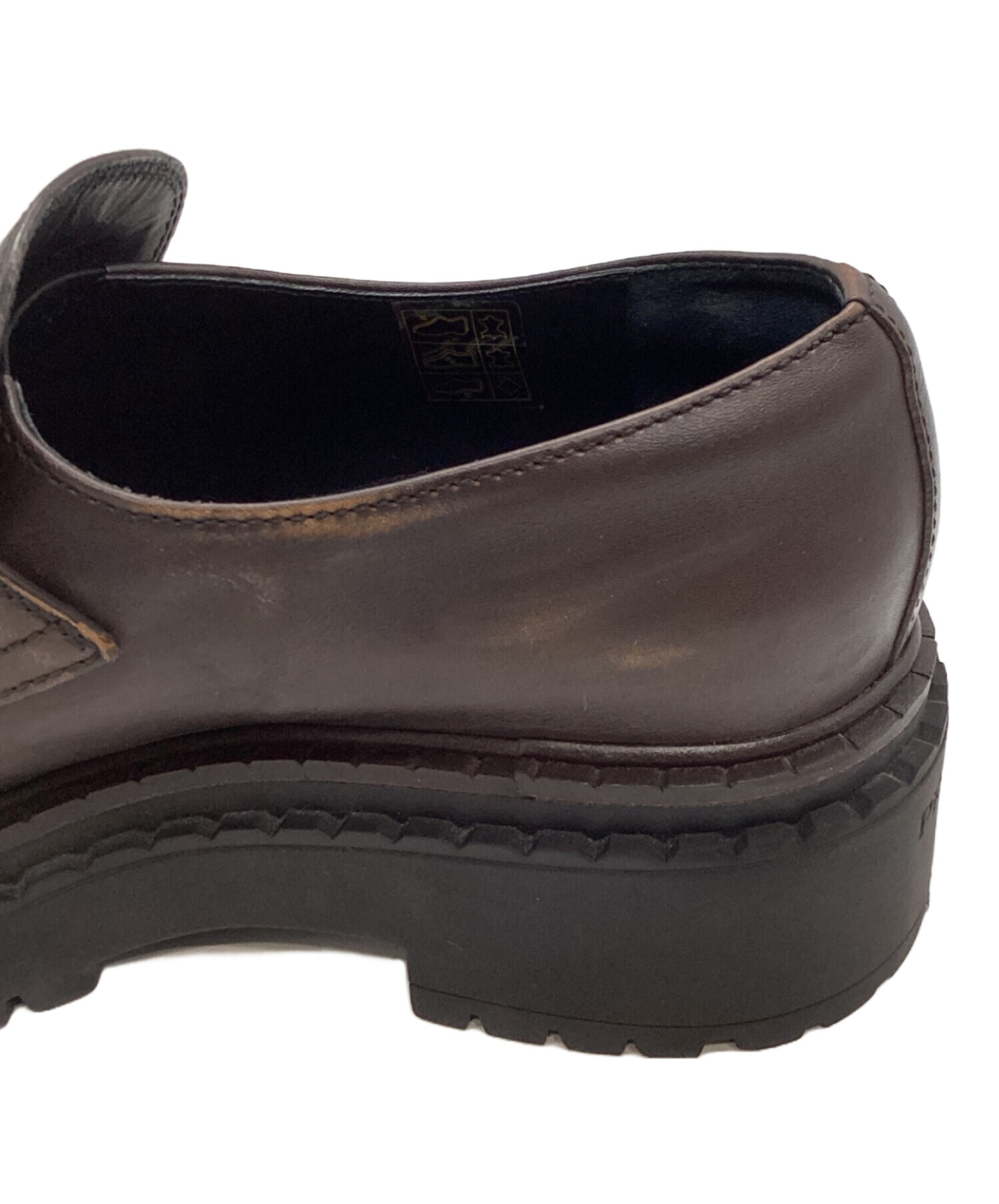 中古・古着通販】PRADA (プラダ) レザーローファー 1D1850 ブラウン