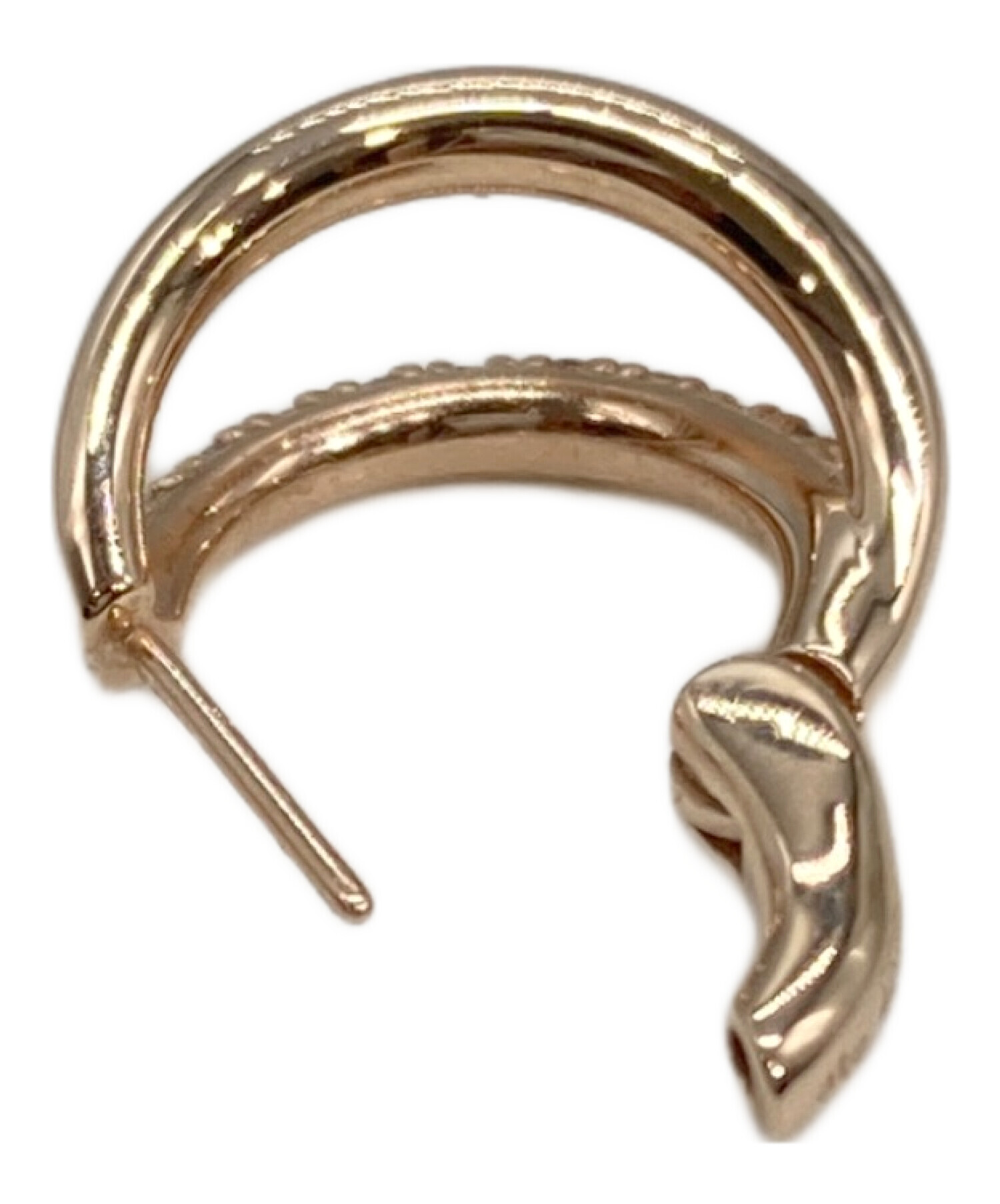 中古・古着通販】ete (エテ) ビジューハグピアス ピンクゴールド