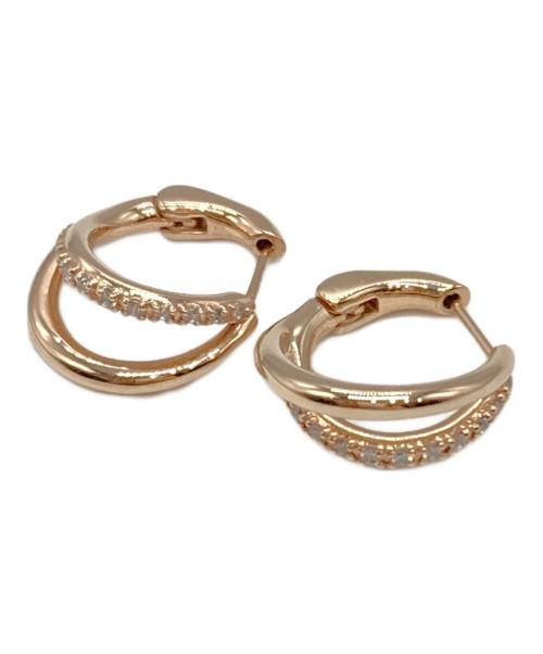 中古・古着通販】ete (エテ) ビジューハグピアス ピンクゴールド