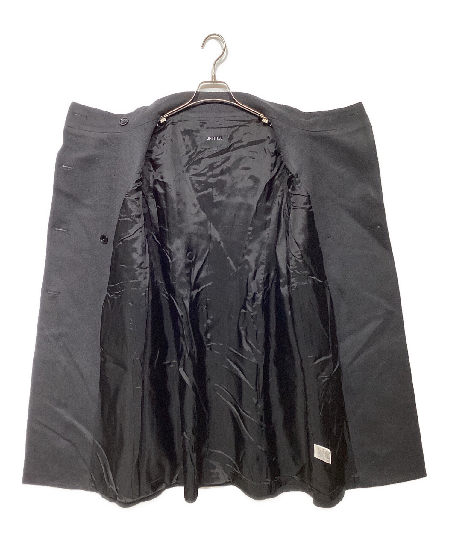 untitled ダブルブレスト ロングコート 中古・古着通販】UNTITLED (アンタイトル) ダブルブレストロングコート