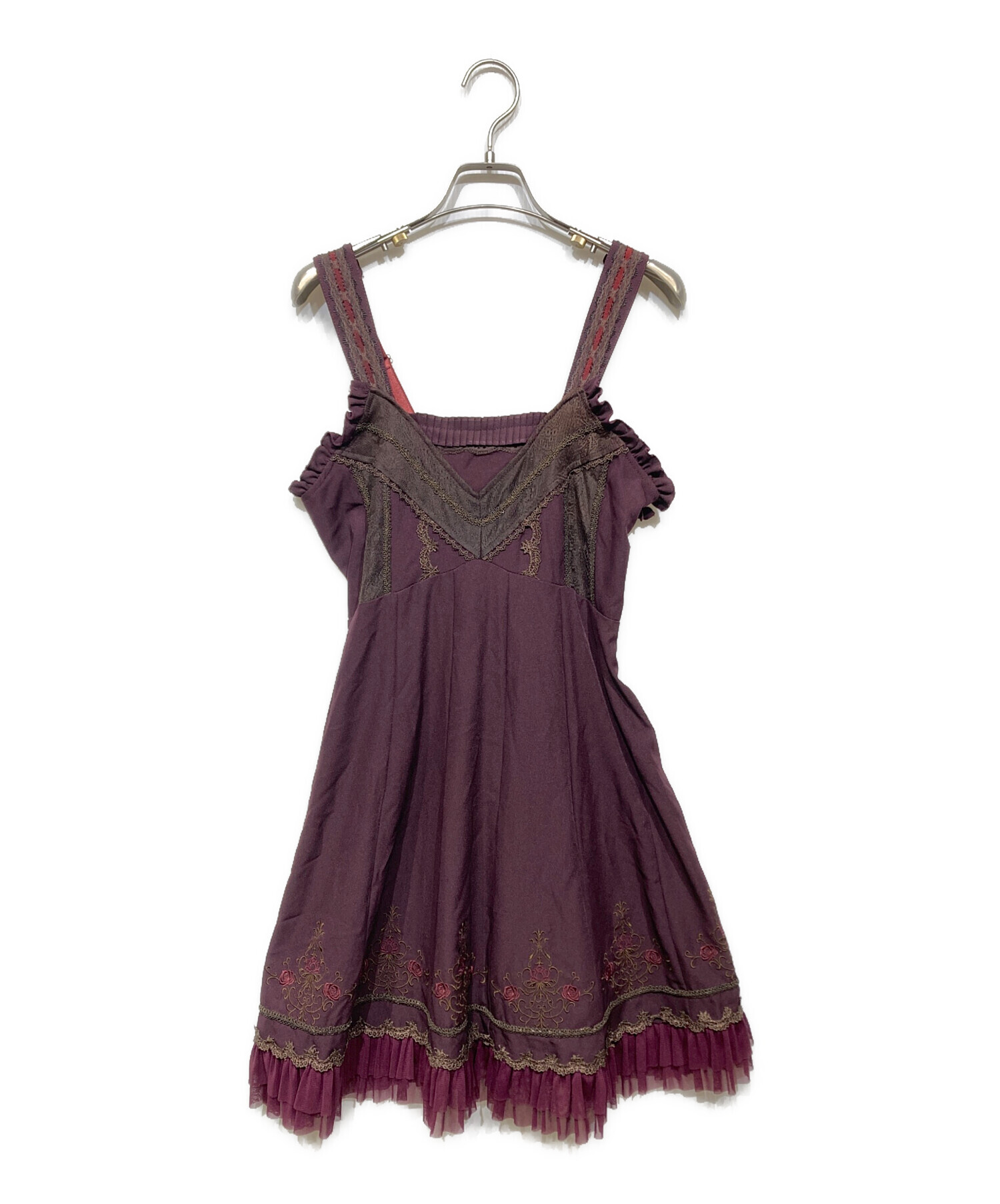 OZZ キャミソールワンピース 中古・古着通販】OZZONESTE (オッズオネスト) ローズ刺繍