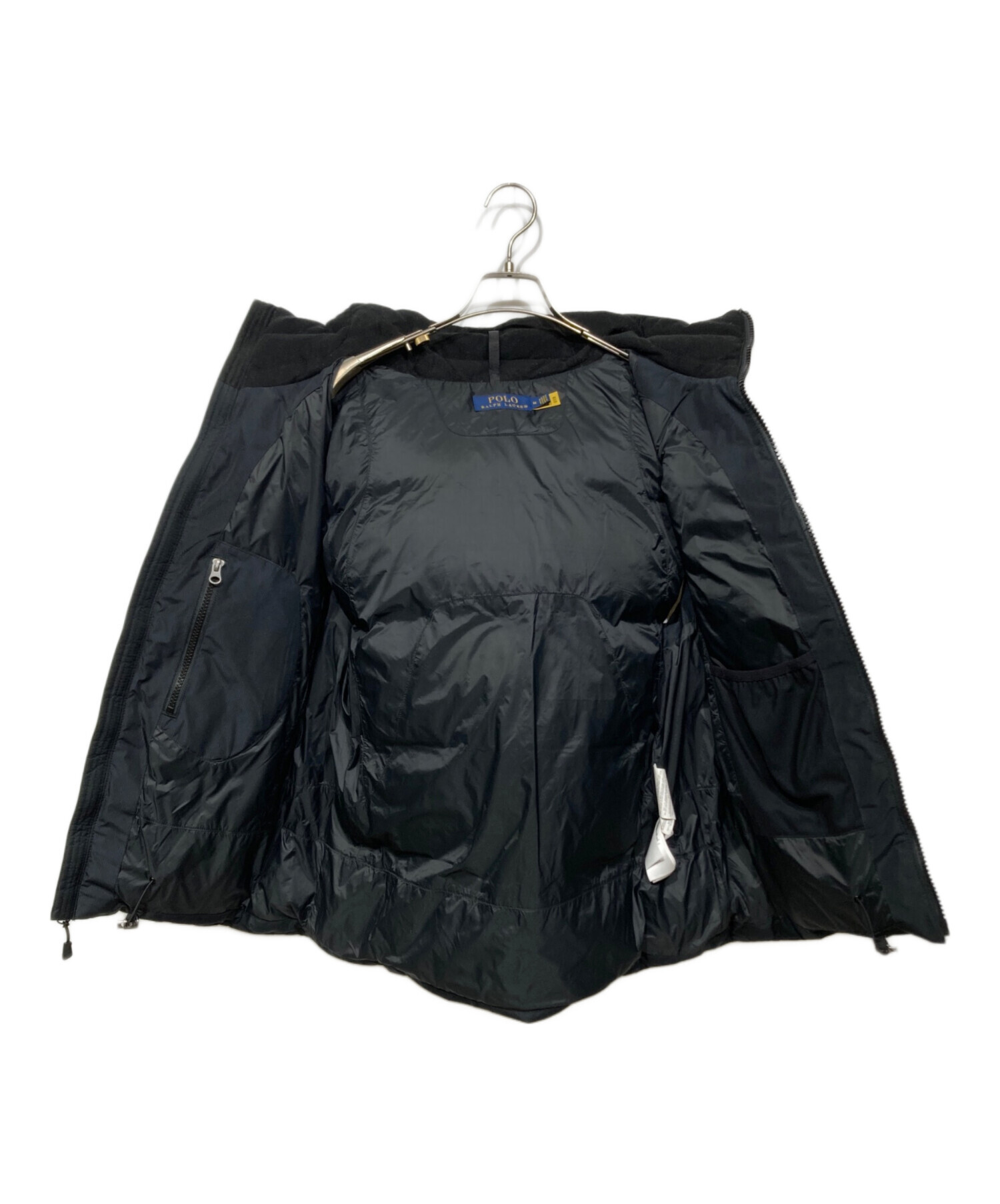 【USED】ポロラルフローレン☆ダウンベスト ポニー刺繍 黒メンズSレディースM POLO RALPH LAUREN ダウンベスト ブラック ポニー 刺繍 ポロラルフ