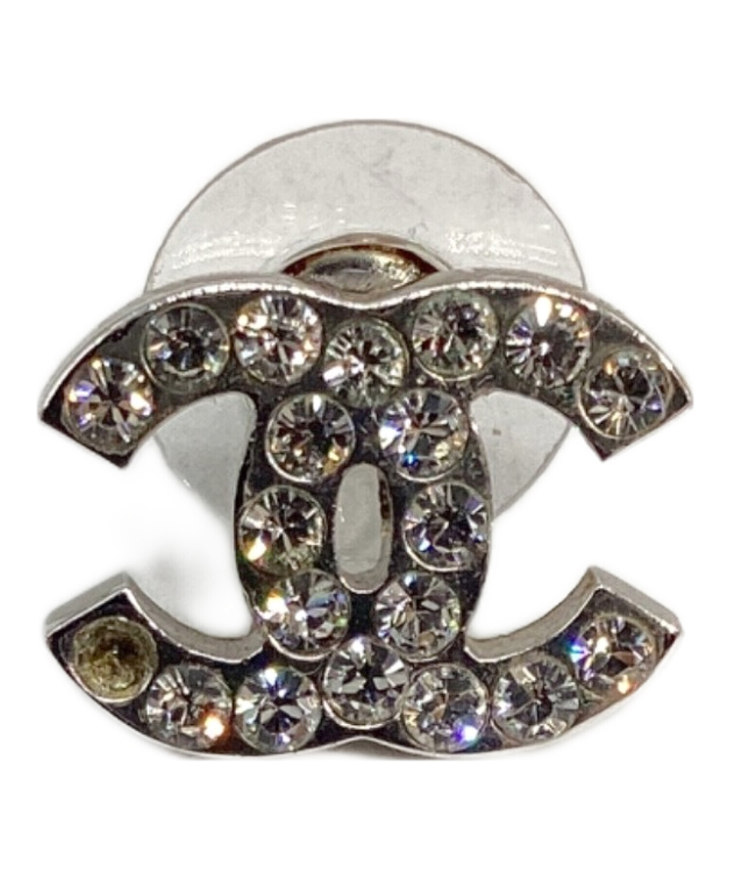 中古・古着通販】CHANEL (シャネル) ココマーク ラインストーンピアス