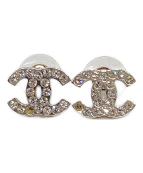 中古・古着通販】CHANEL (シャネル) ココマーク ラインストーンピアス