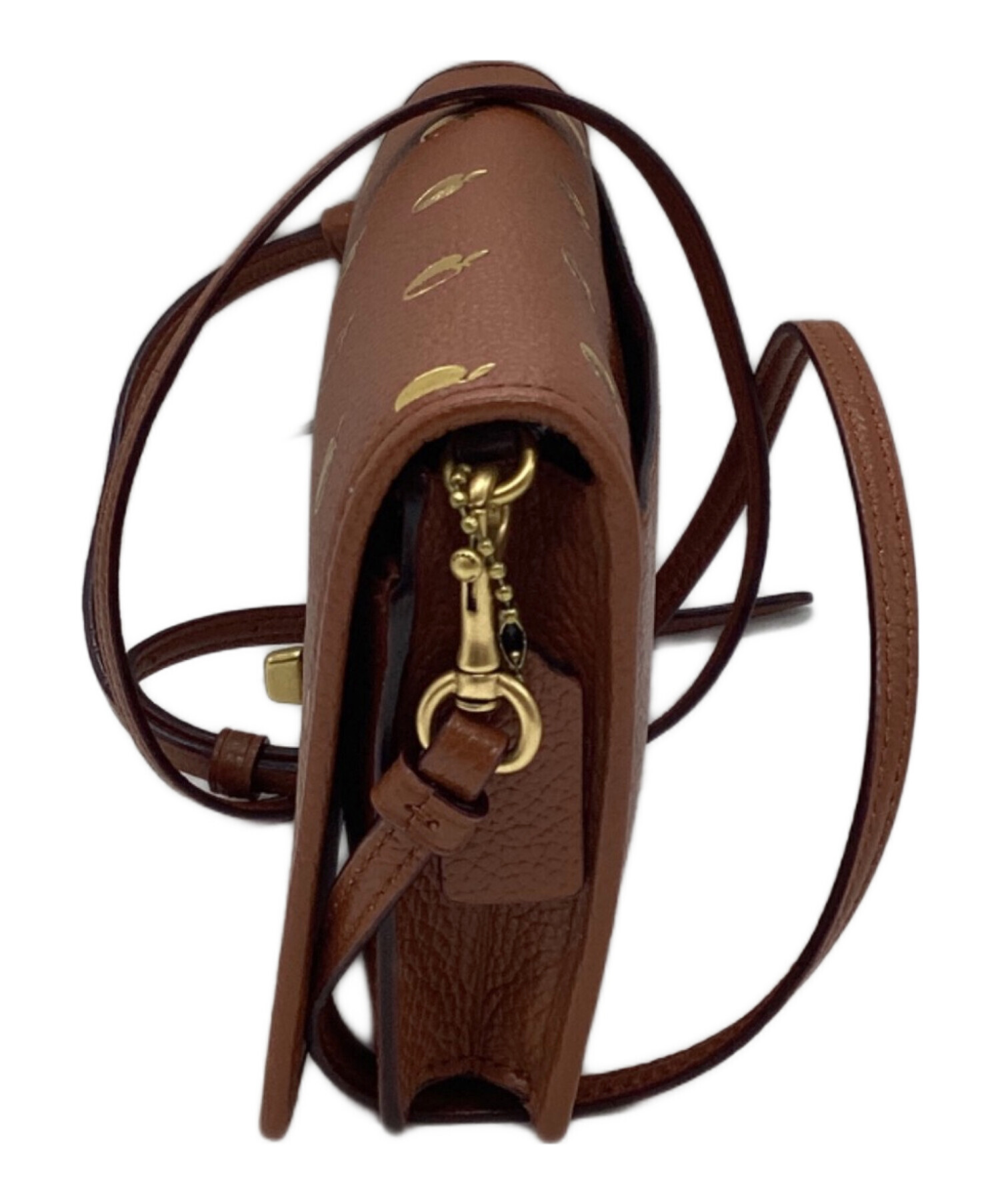 中古・古着通販】COACH (コーチ) ペプルレザー リンゴ柄 ショルダー