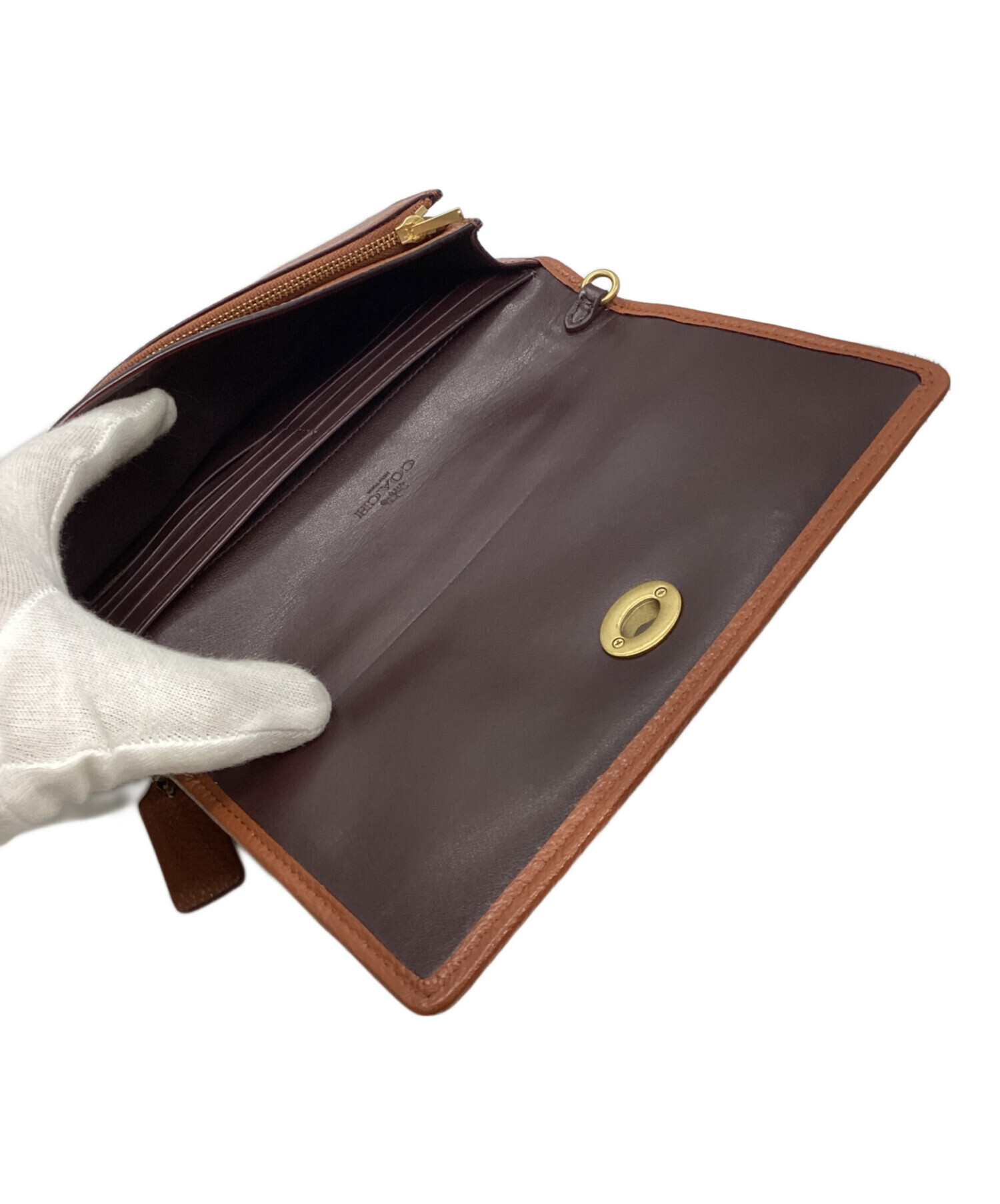 中古・古着通販】COACH (コーチ) ペプルレザー リンゴ柄 ショルダー 