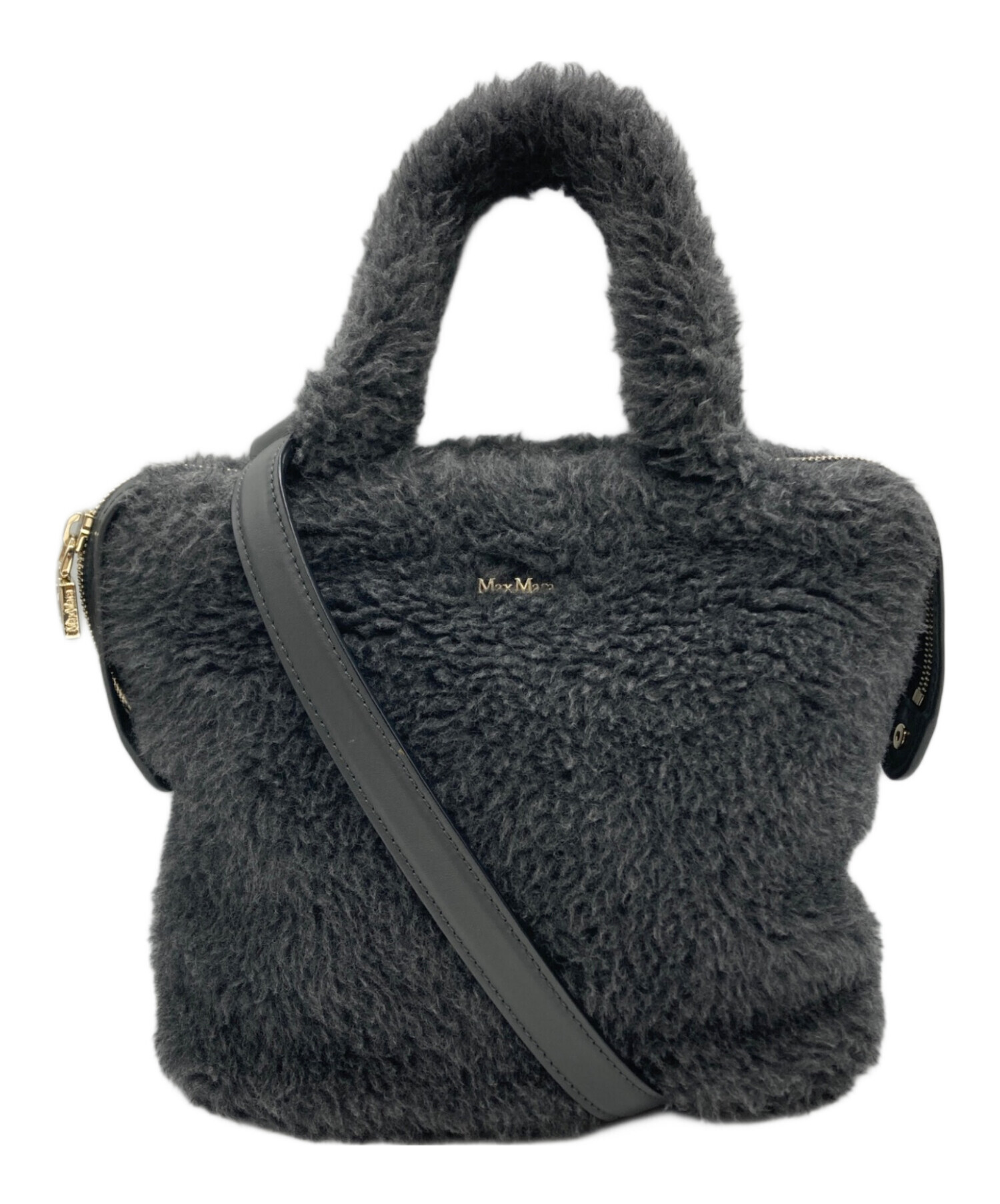 中古・古着通販】MaxMara (マックスマーラ) ボア 2WAYバッグ グレー 