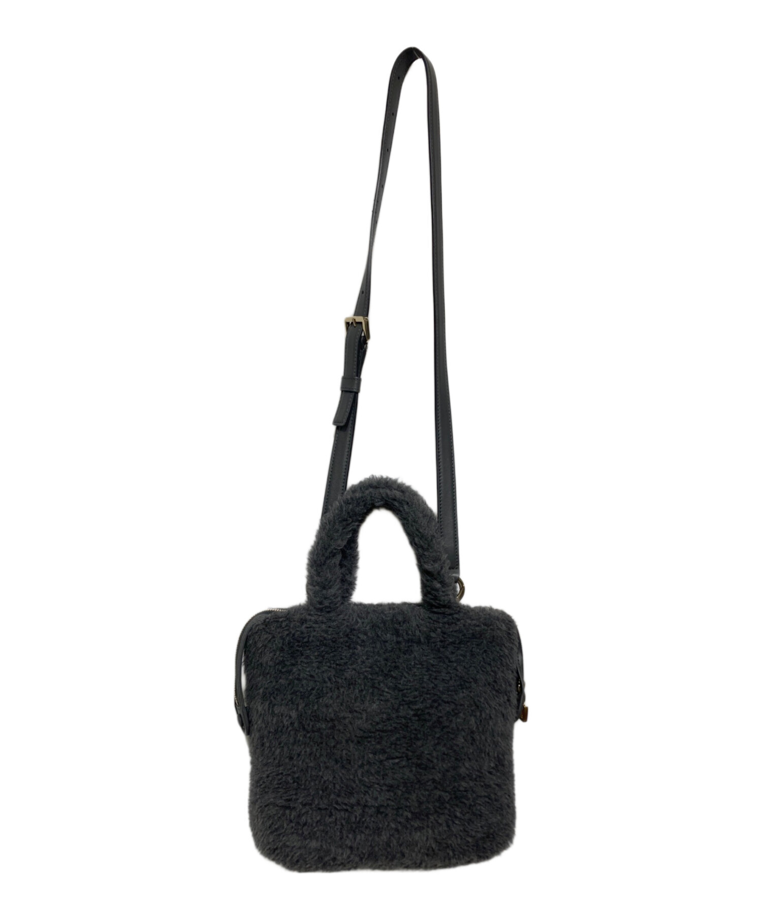 中古・古着通販】MaxMara (マックスマーラ) ボア 2WAYバッグ グレー 