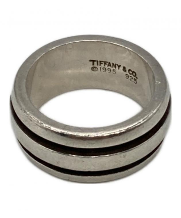 ティファニーグルーブドダブル リング　13号　新品仕上げ　無傷未使用に近い 新品仕上げ】ティファニー グルーブドダブルラインリング 13号 Tiffany