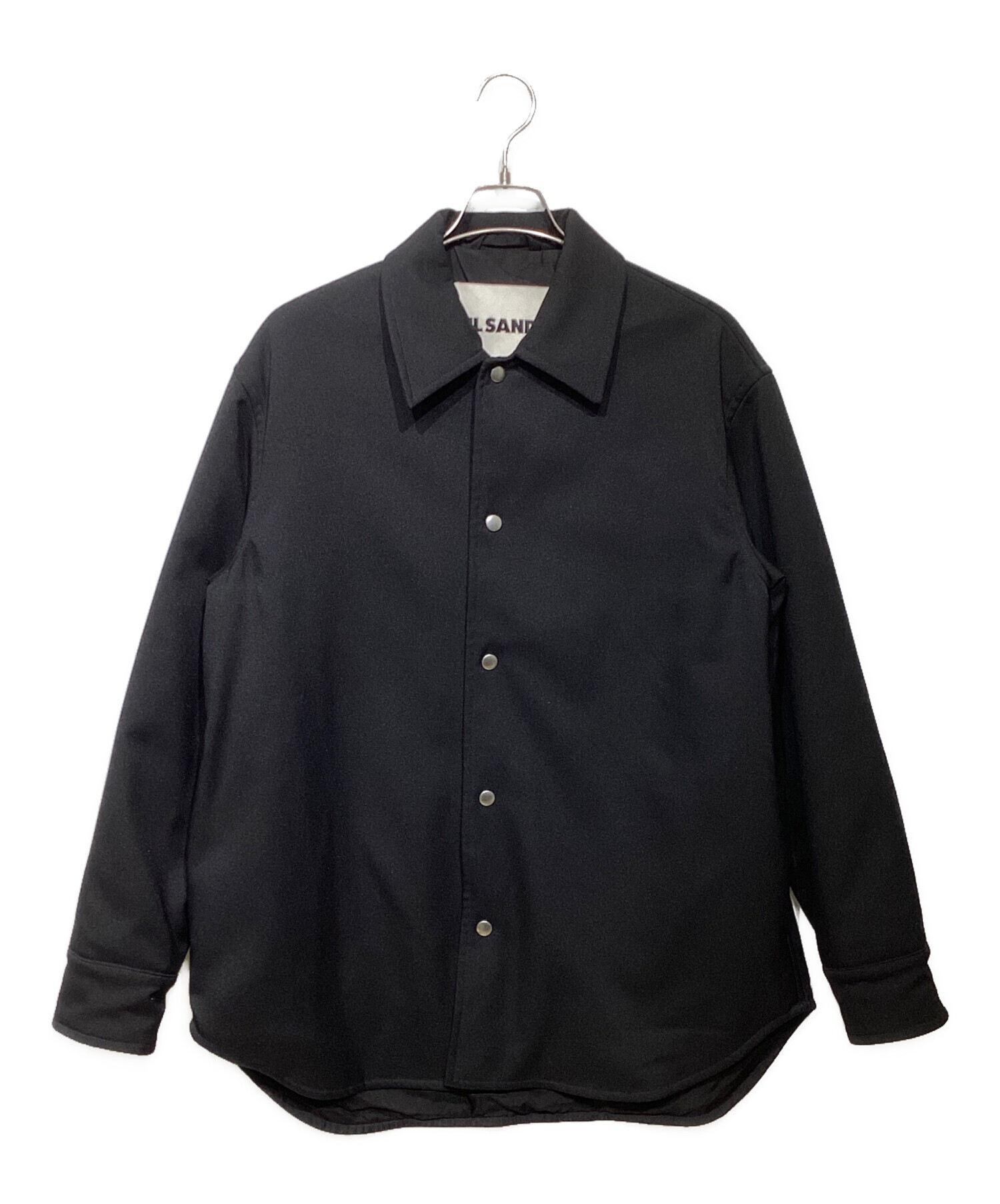 21AW JILSANDER ウールシャツジャケット 38 ブラック 21AW JILSANDER ウールシャツジャケット 38 ブラック Jil Sander