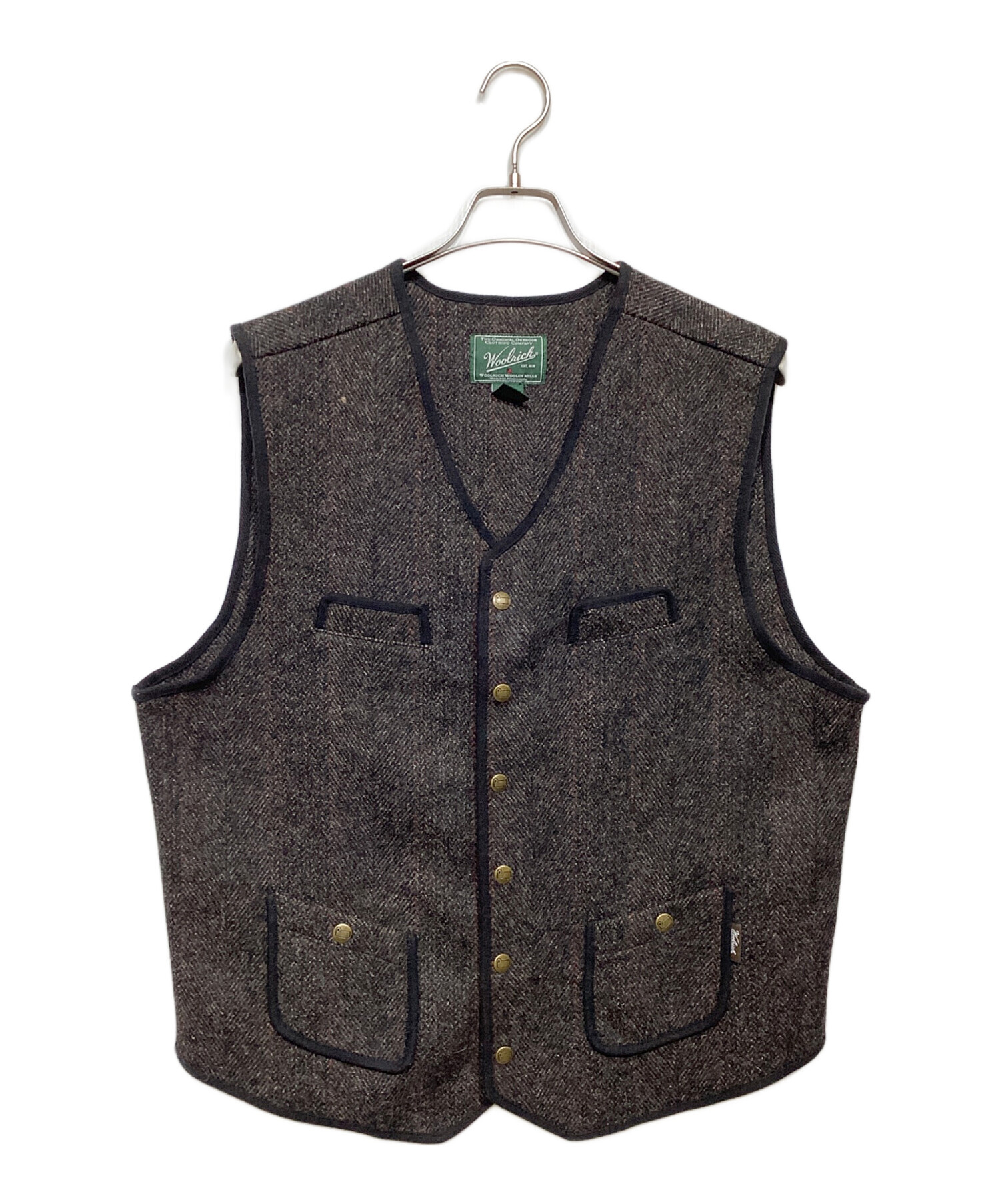 中古・古着通販】WOOLRICH (ウールリッチ) ツイードベスト グレー 