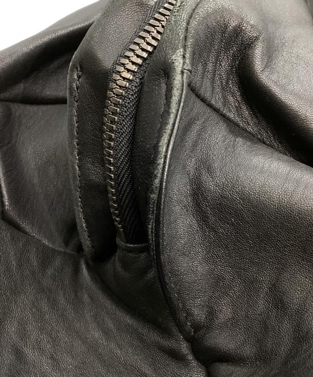 ケンジイケダ ボストンバッグ ハンドバッグ レザー 希少 極美品 ケンジイケダ レザー ボストンバッグ ブラック エアリー