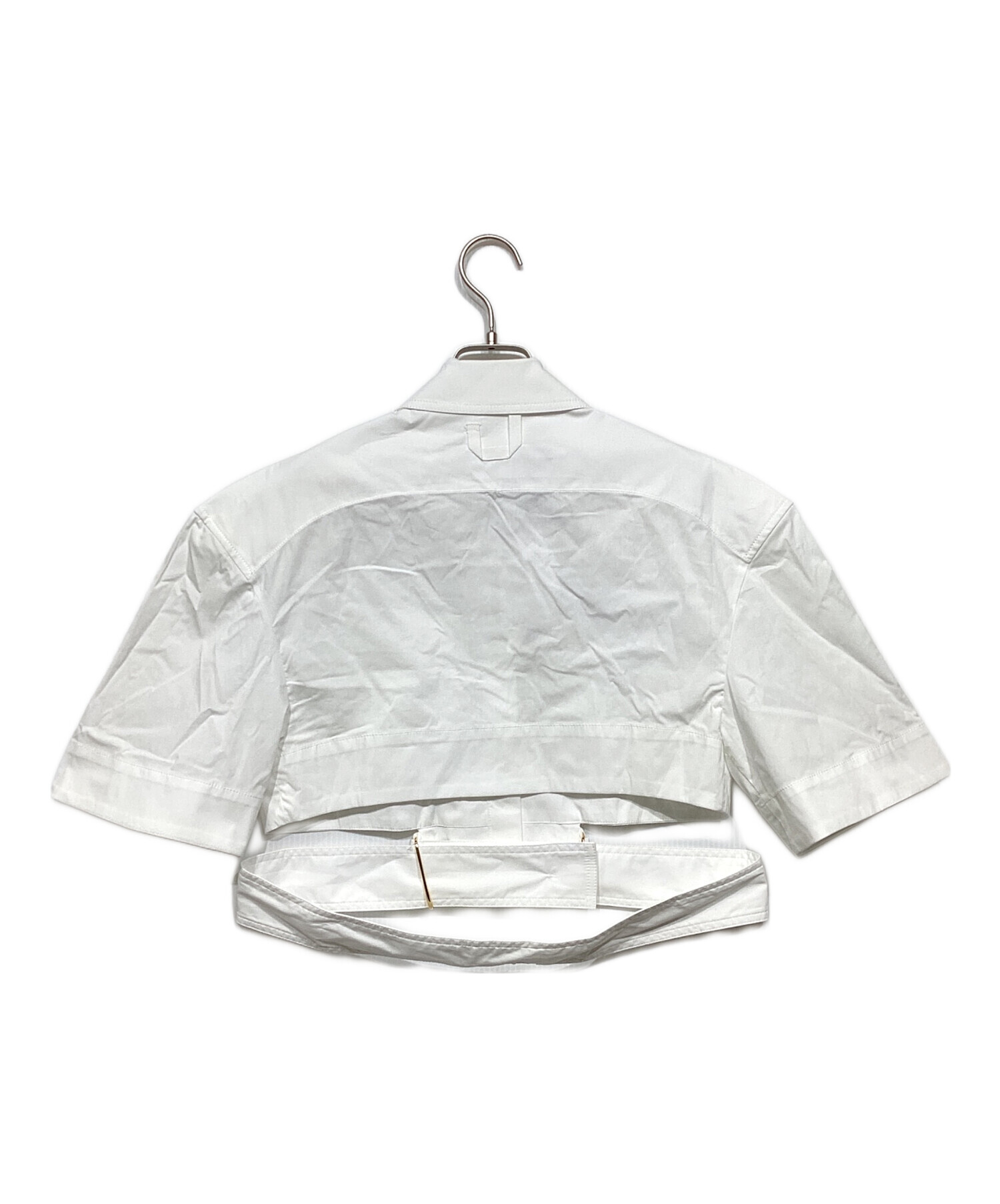JACQUEMUS ジャックムス ノースリーブ XS 白 【古着】【中古】【送料無料】 JACQUEMUS ジャックムス ブラウス XS 白 【古着】【中古】【送料無料