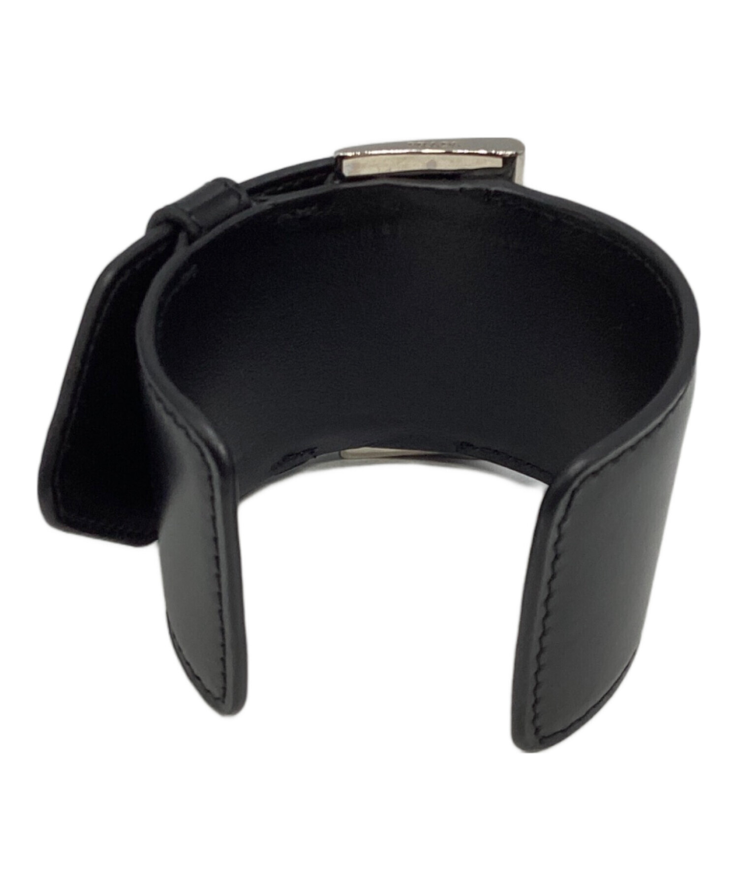 中古・古着通販】PRADA (プラダ) ロゴプレート レザーブレスレット