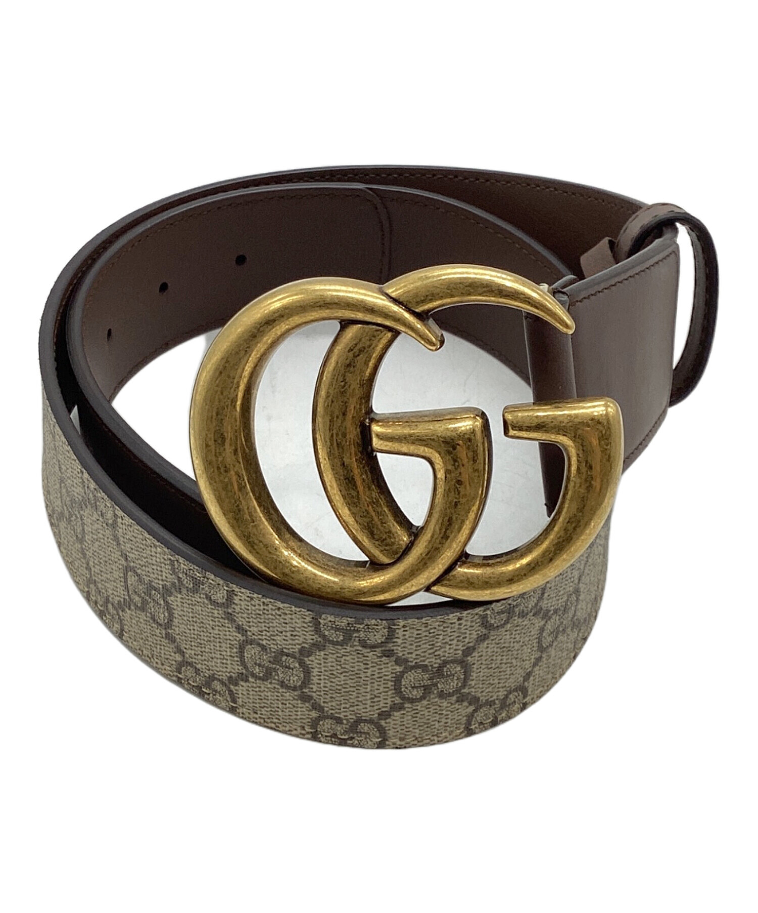 中古・古着通販】GUCCI (グッチ) 400593 GGマーモントベルト ベージュ