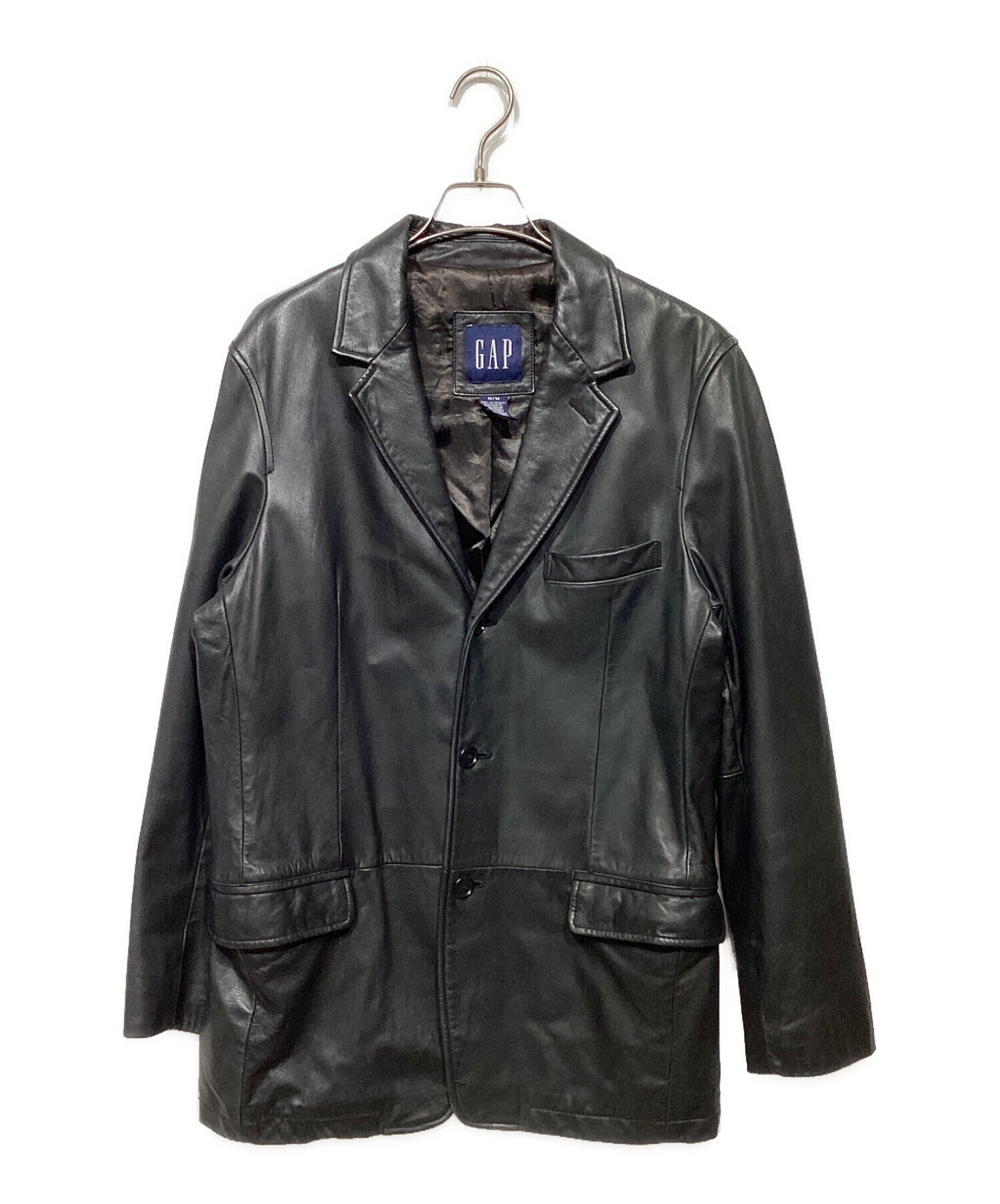 中古・古着通販】GAP (ギャップ) レザーテーラードジャケット ブラック