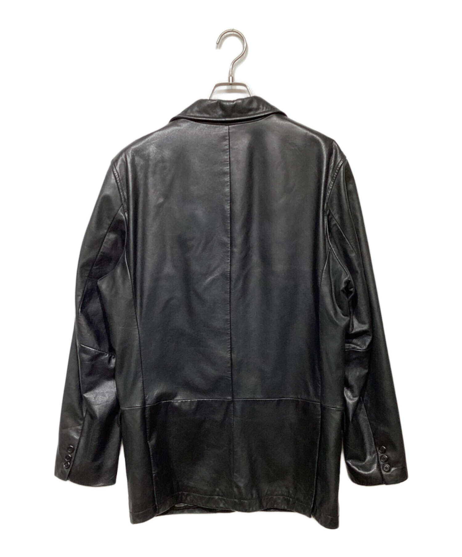 中古・古着通販】GAP (ギャップ) レザーテーラードジャケット ブラック