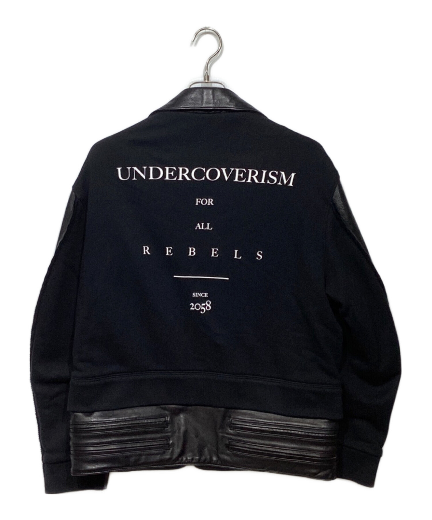 超希少UNDERCOVERISM 09AW 袖切替 ライダース ジャケット 袖切替レザー 
