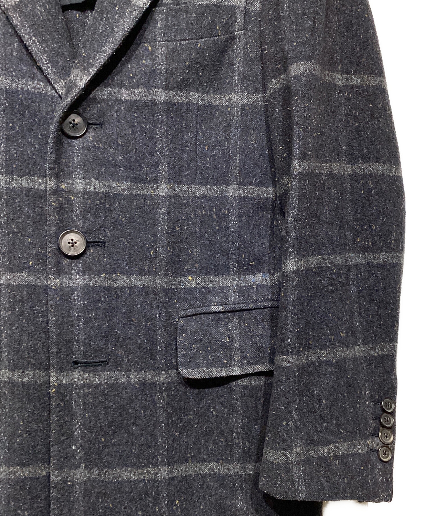 美品✨ISAIA イザイア テーラードジャケット ウール ネイビー 44 中古・古着通販】ISAIA (イザイア) ウールシルクブレンドコート