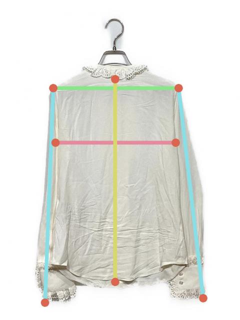中古・古着通販】CELINE (セリーヌ) シルクフリルブラウス2C06A008D