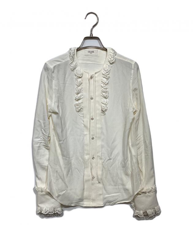 中古・古着通販】CELINE (セリーヌ) シルクフリルブラウス2C06A008D