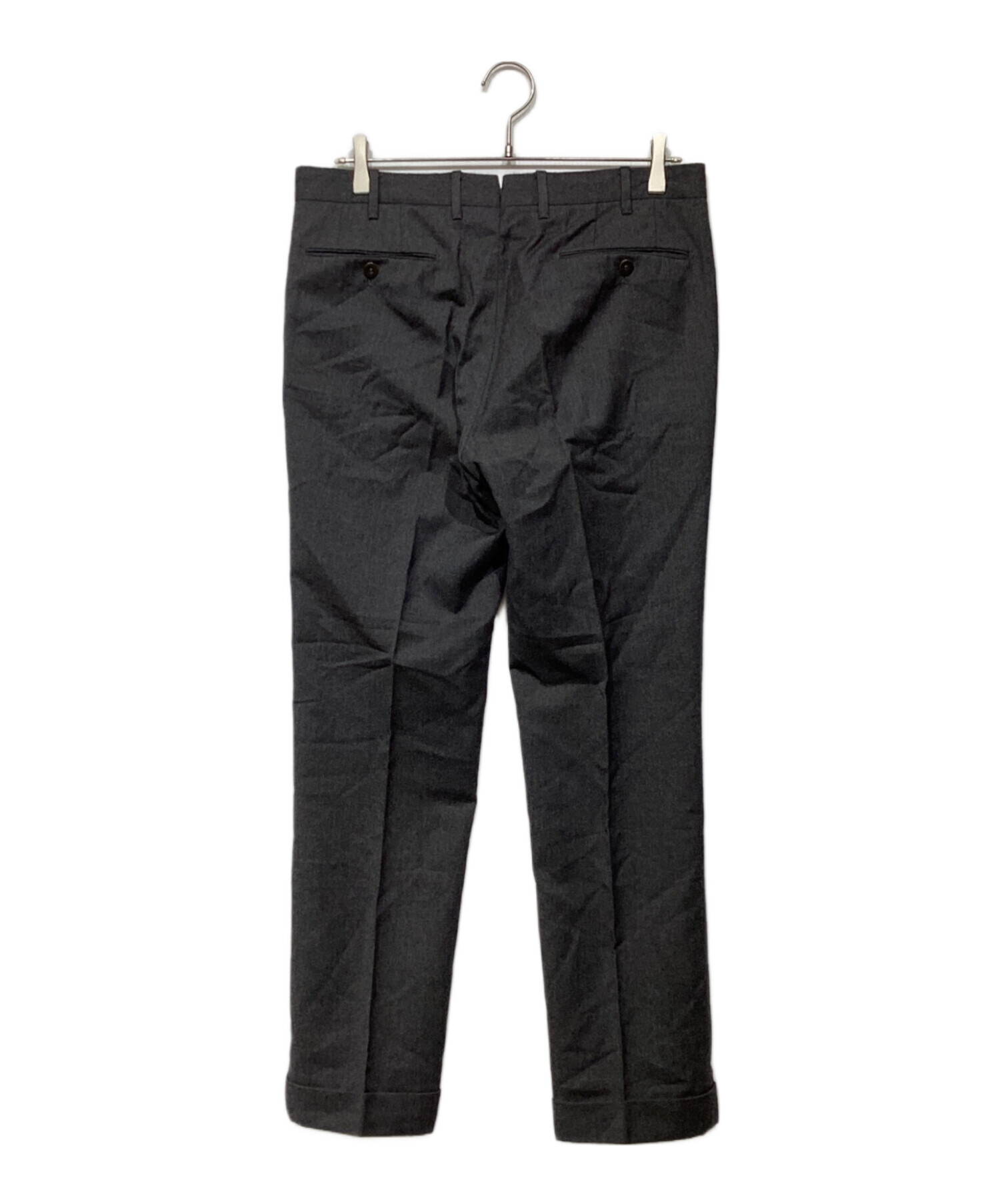 ✨ BEAMS F ビームスエフ ウール100 スーツスラックス　メンズ　グレー 別注】EMINENTO by H .Osaku / ウール フレスコ 2プリーツ