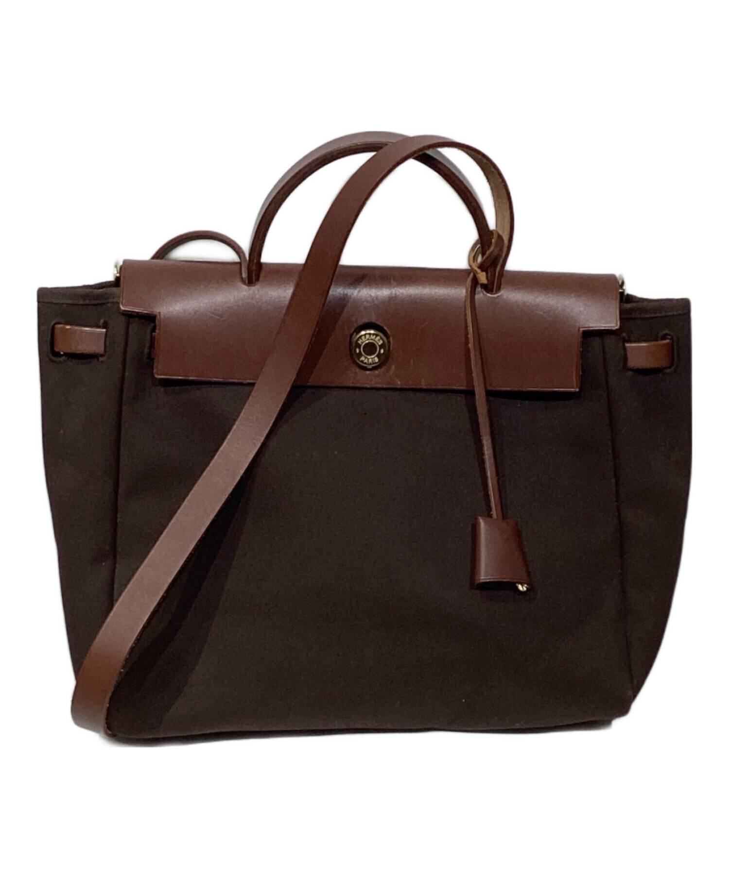 【HERMES】エルメス　エールバッグ　2WAY ベージュ　ブラウン 中古・古着通販】HERMES (エルメス) エールバッグPM 2WAY