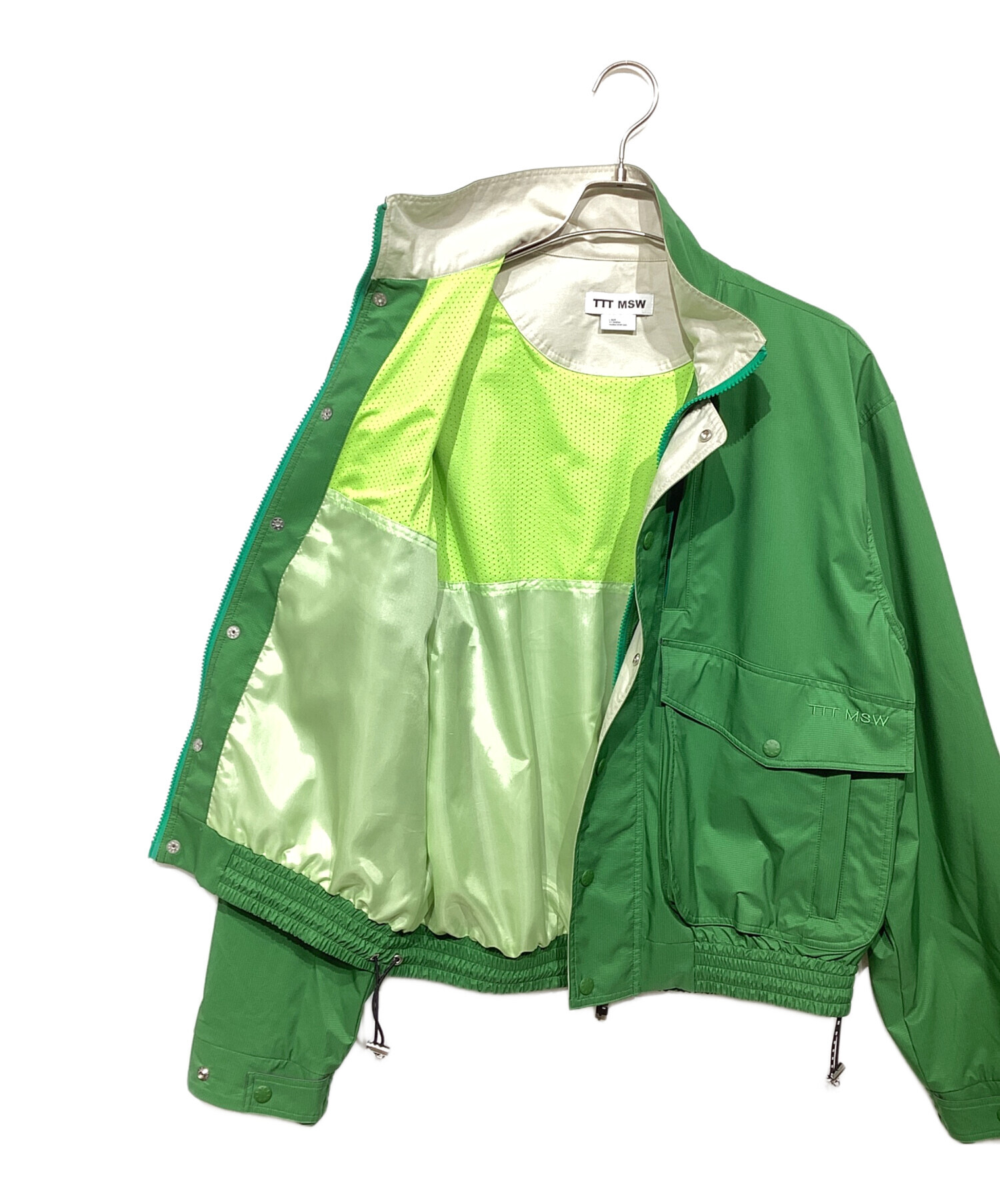 中古・古着通販】TTT MSW (ティー) Nylon jacket グリーン サイズ:L