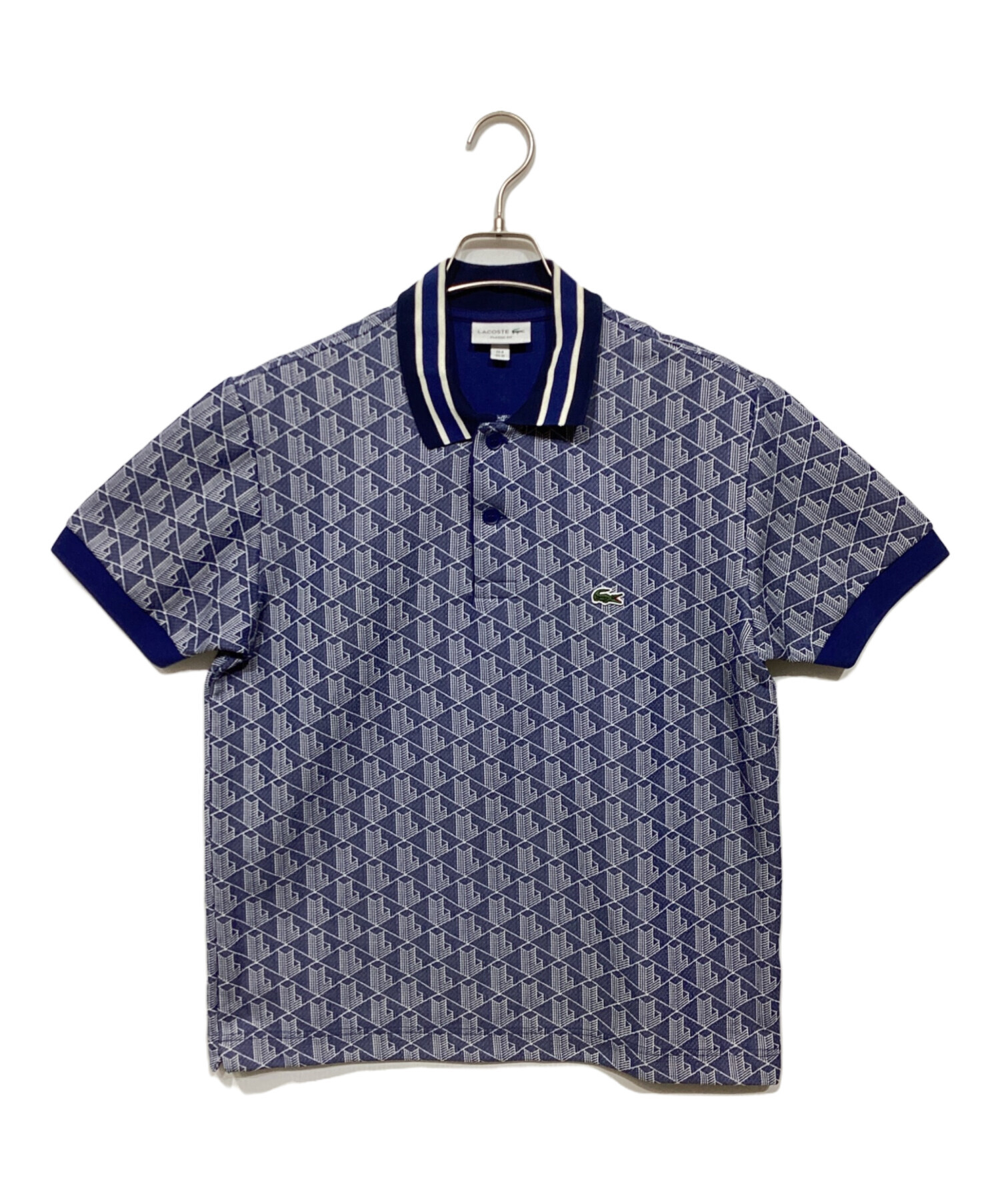 中古・古着通販】LACOSTE (ラコステ) モノグラムジャカードポロシャツ
