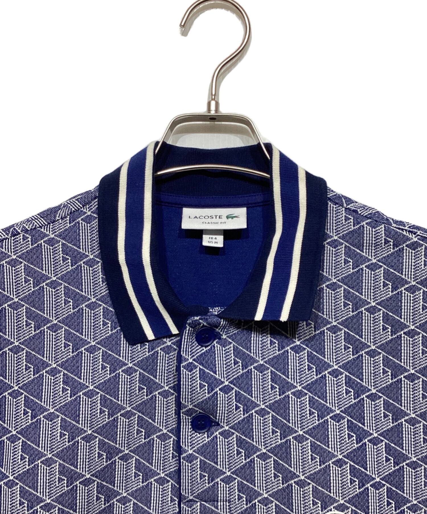 中古・古着通販】LACOSTE (ラコステ) モノグラムジャカードポロシャツ