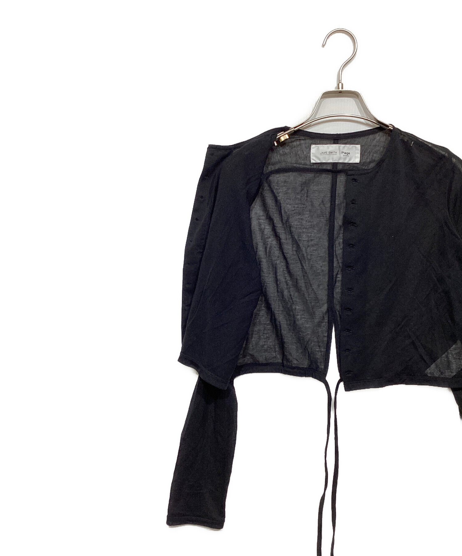 plage JANE SMITH SP HEAVY JERSEY トップス　黒 プラージュplage jane smithジェーンスミスデザイントップス黒 - メルカリ