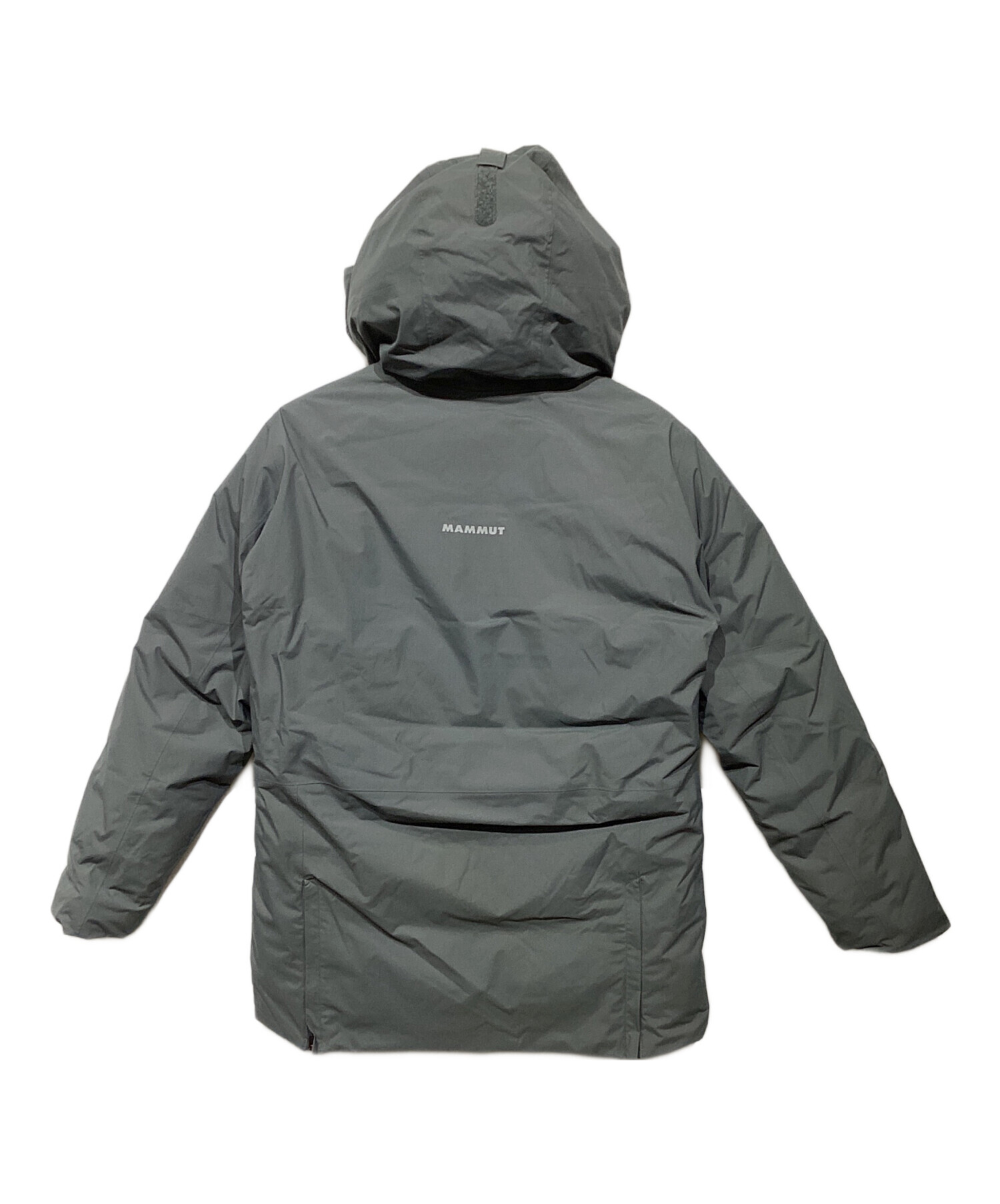 MAMMUT マムート ダウンジャケット Lサイズ グレー フード付 中古・古着通販】MAMMUT (マムート) ダウンコート グレー サイズ:S