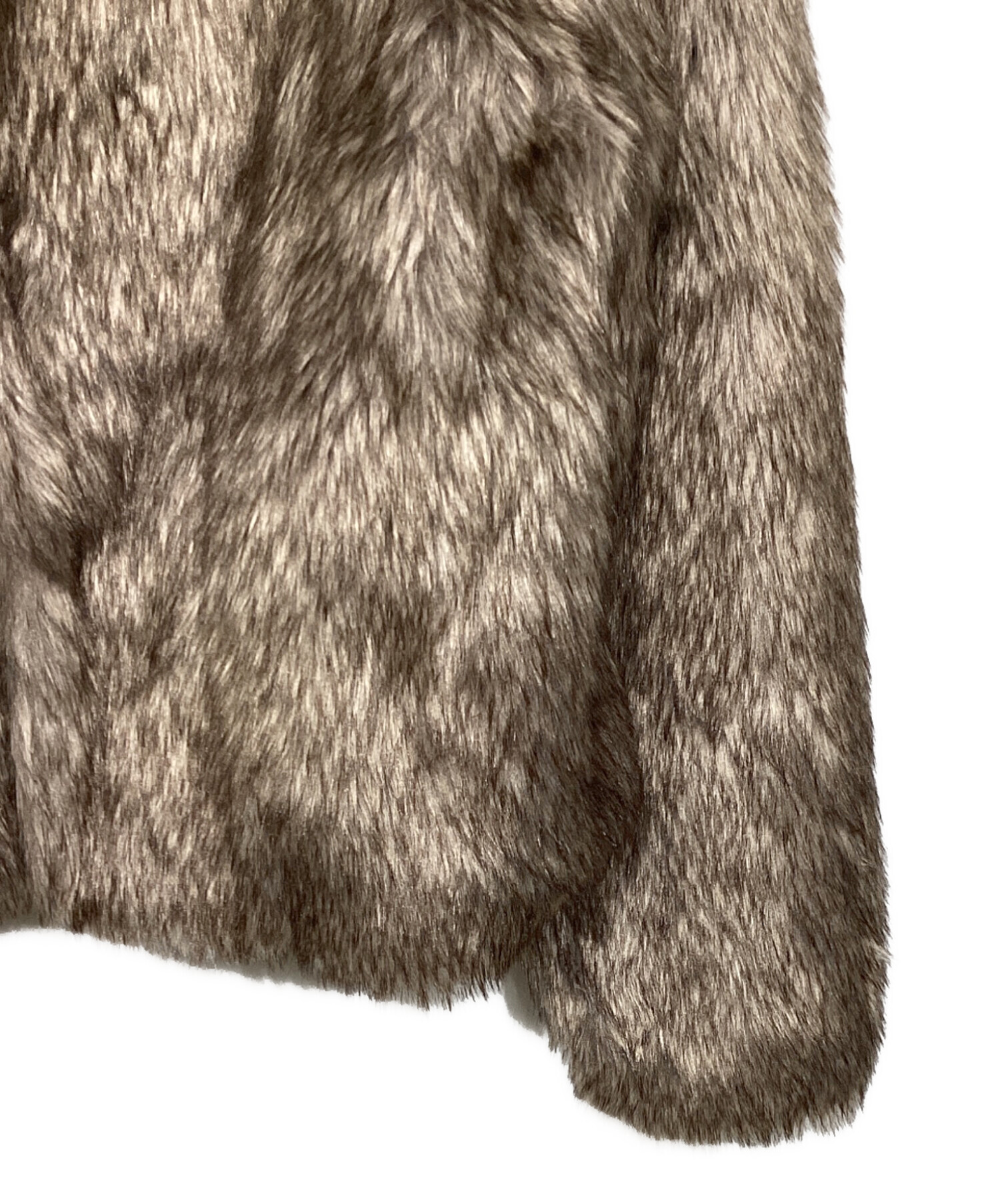 中古・古着通販】ACLENT (アクレント) Stand collar volume fur coat