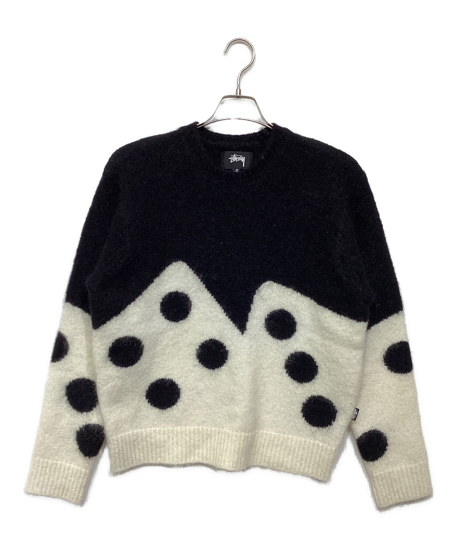 中古・古着通販】stussy (ステューシー) DICE FUZZY CREW KNIT