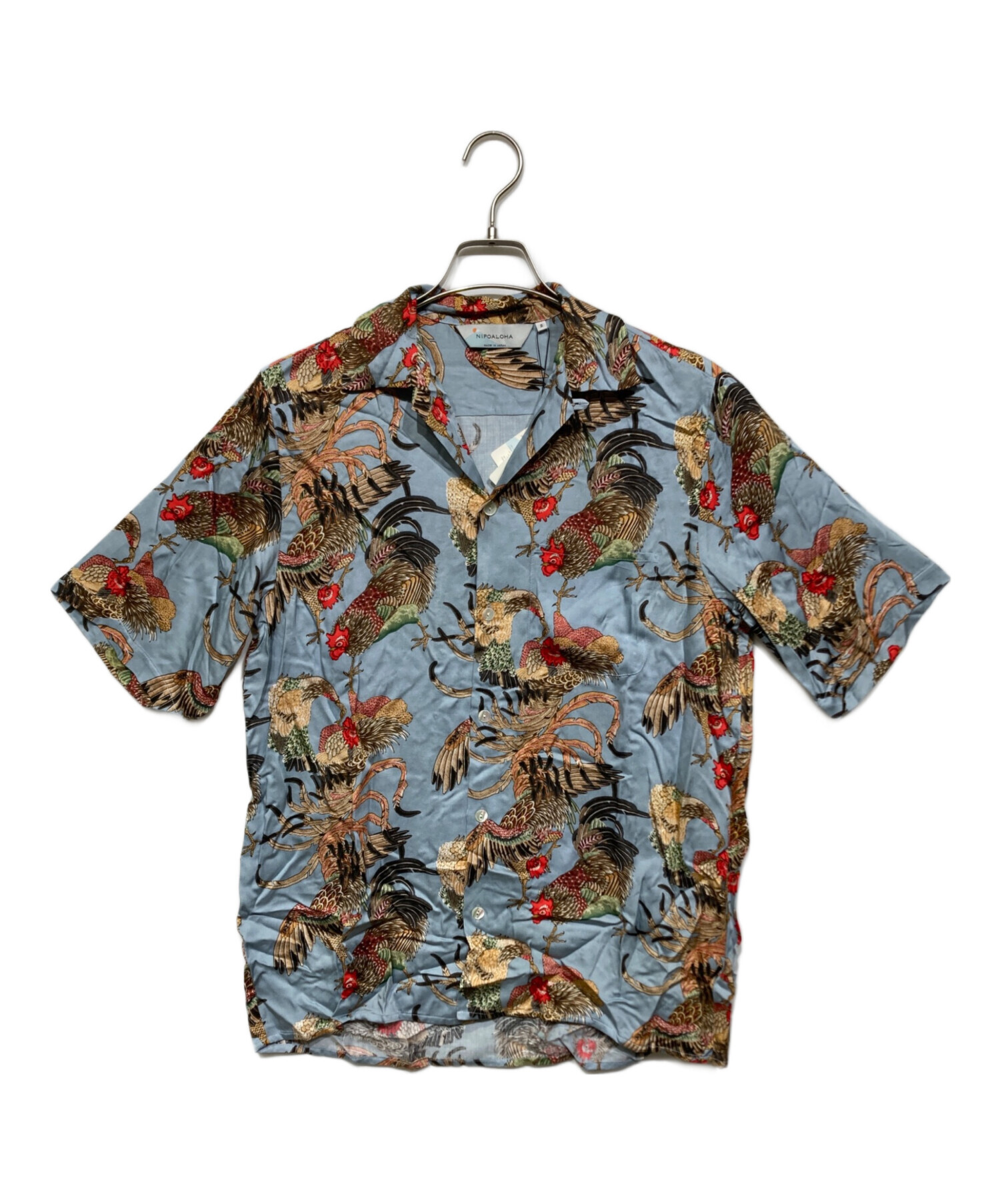 中古・古着通販】NIPOALOHA (二ポアロハ) アロハシャツ ブルー サイズ