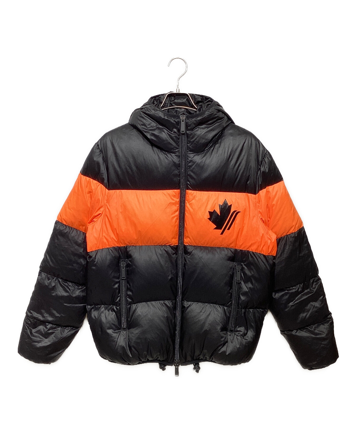DSQUARED2 ダウンベスト オレンジ ブラック ディースクエアド DSQUARED