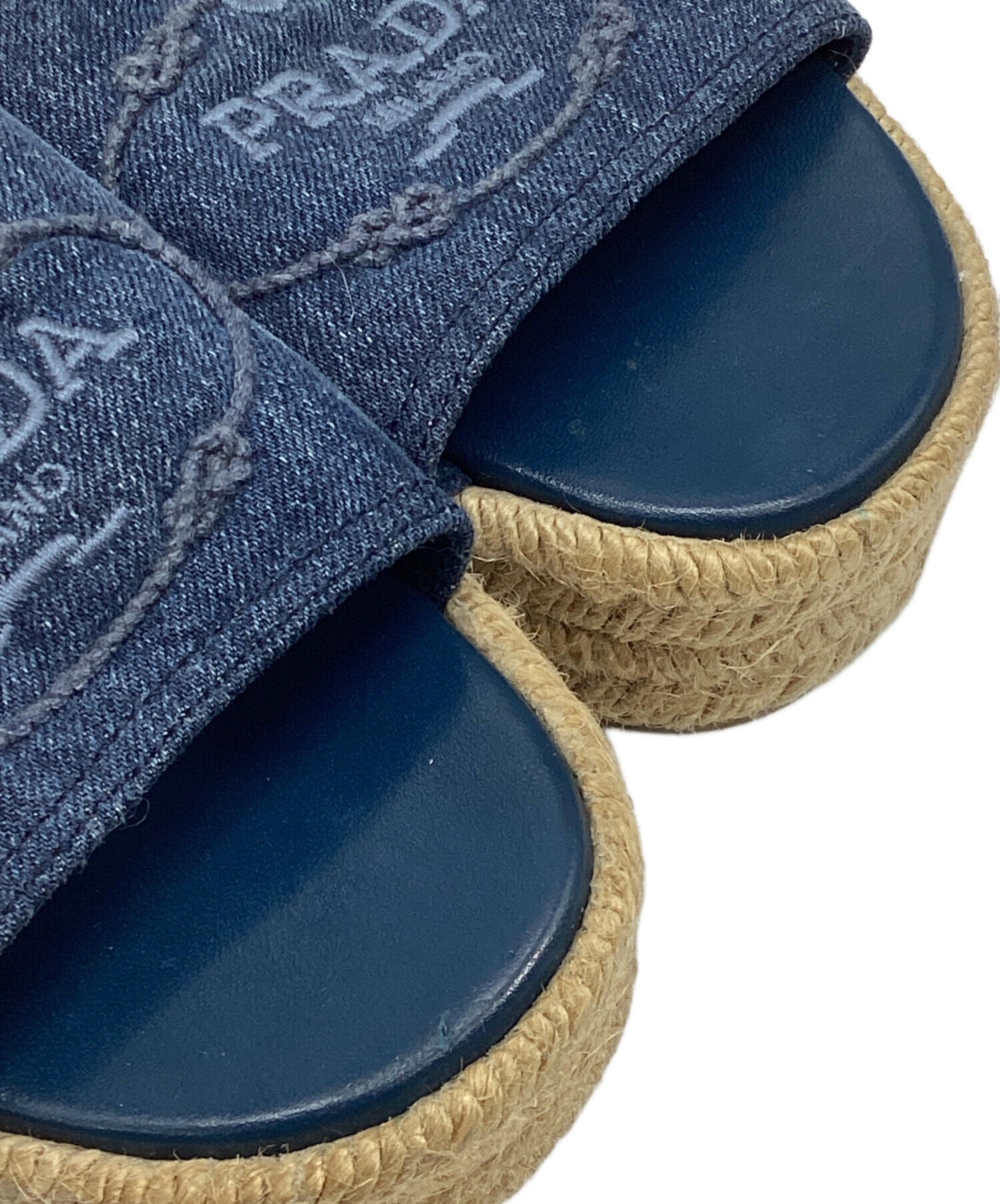 中古・古着通販】PRADA (プラダ) エスパドリーユ デニム サンダル