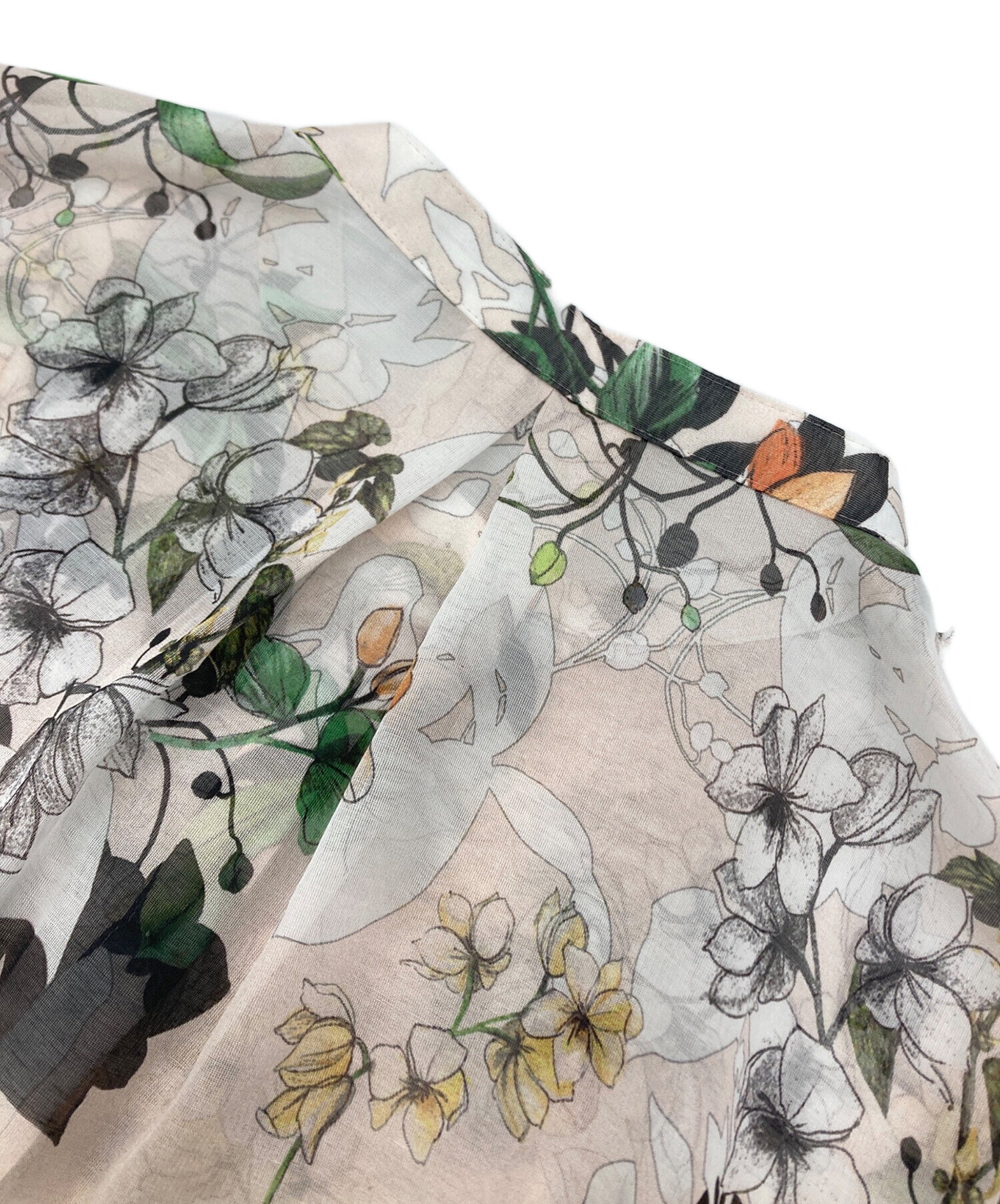中古・古着通販】ANAYI (アナイ) bouquet プリント ミニフリルブラウス