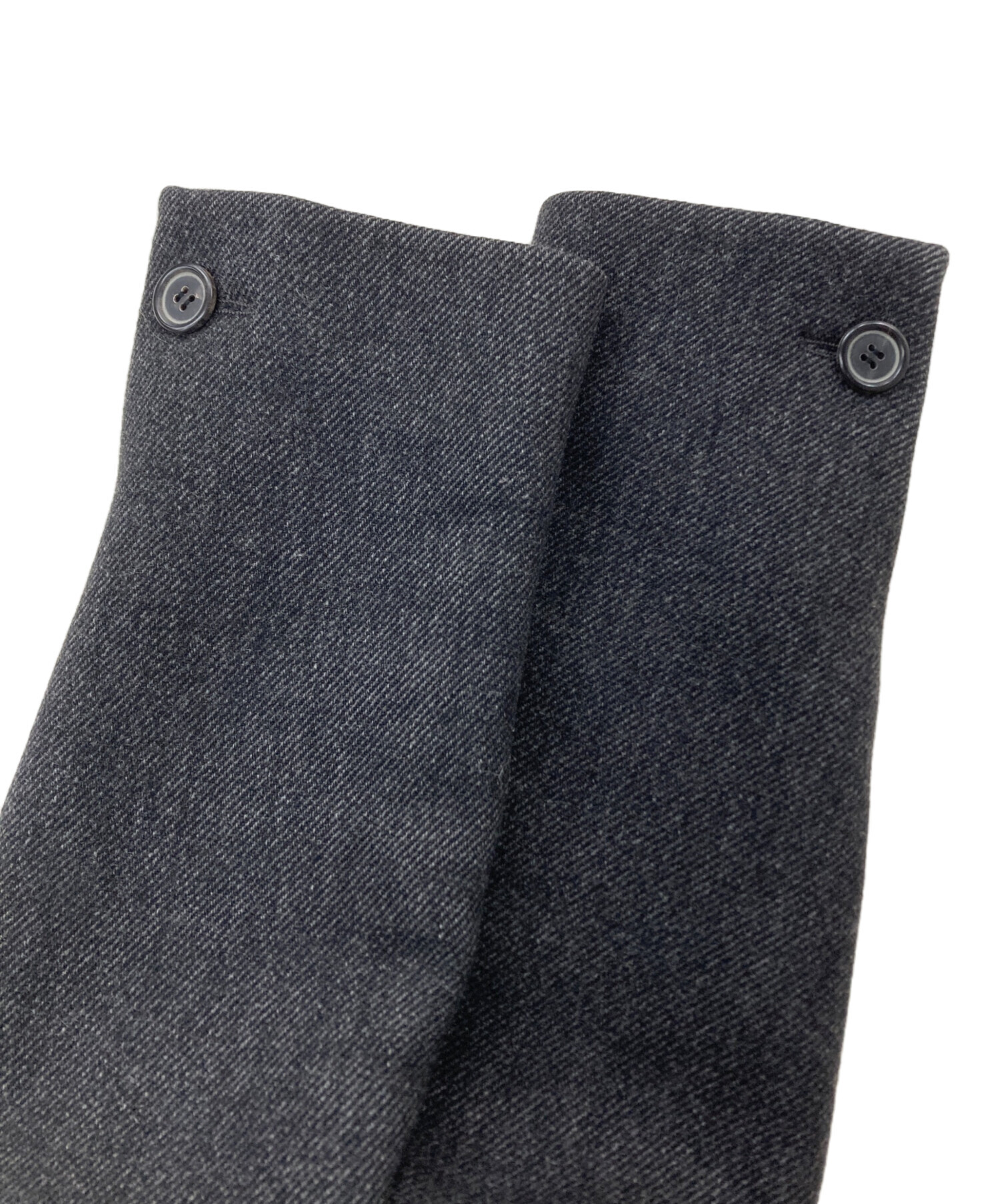 中古・古着通販】PRADA (プラダ) レザーパイピングコート ブラック